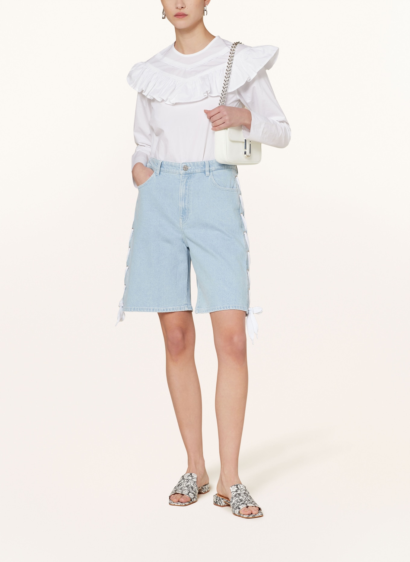 BAUM UND PFERDGARTEN Denim shorts NEO, Color: C7478  Blue Worn Out Denim (Image 2)