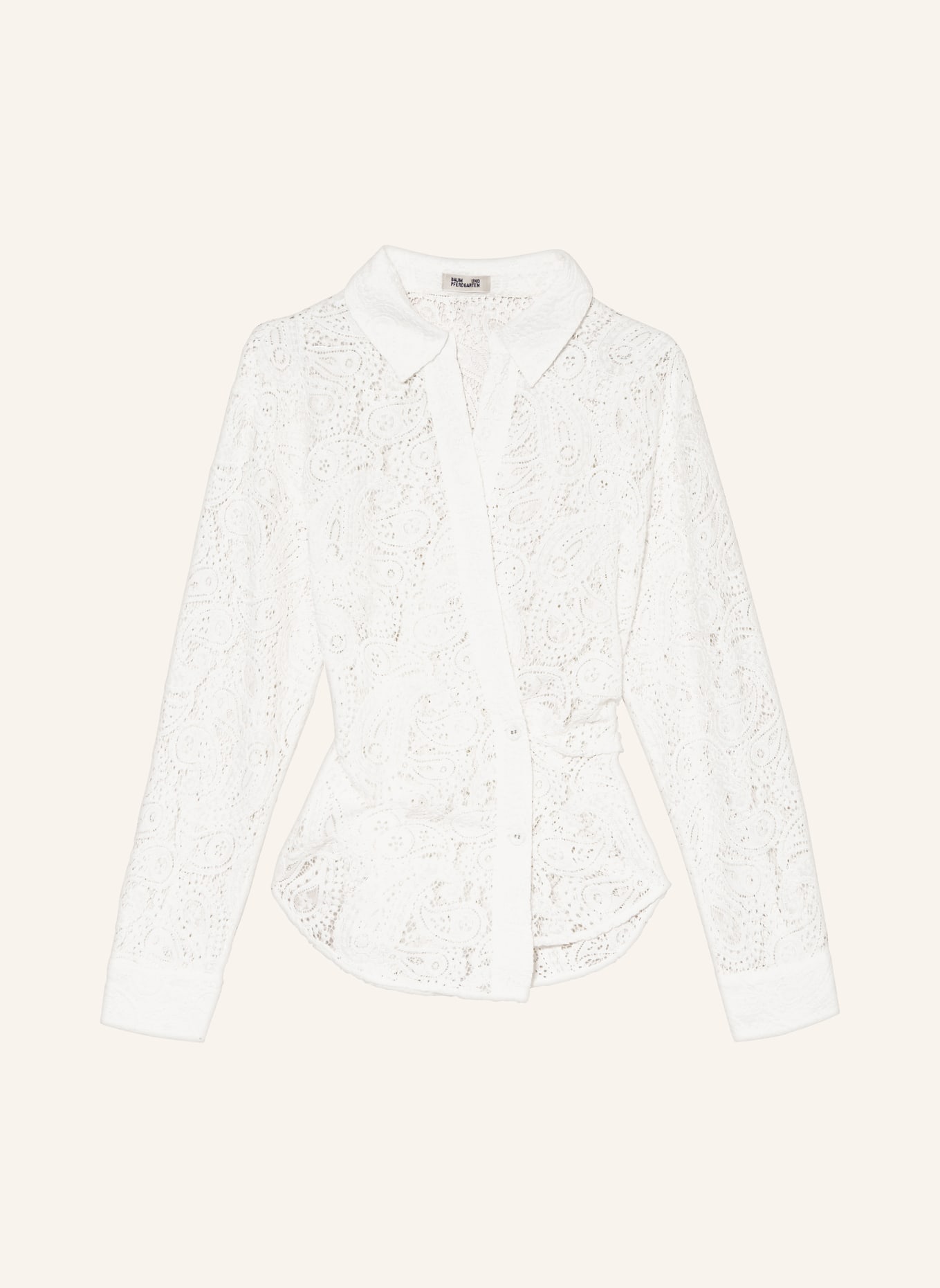 BAUM UND PFERDGARTEN Wrap blouse MALUCA made of lace, Color: WHITE (Image 1)