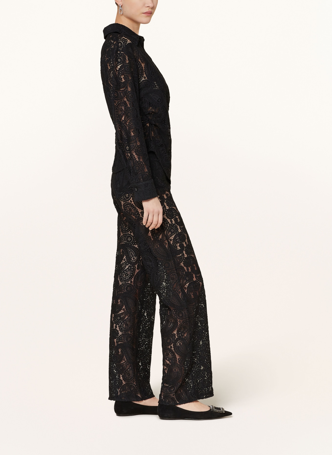 Spitzenhose schwarz clearance