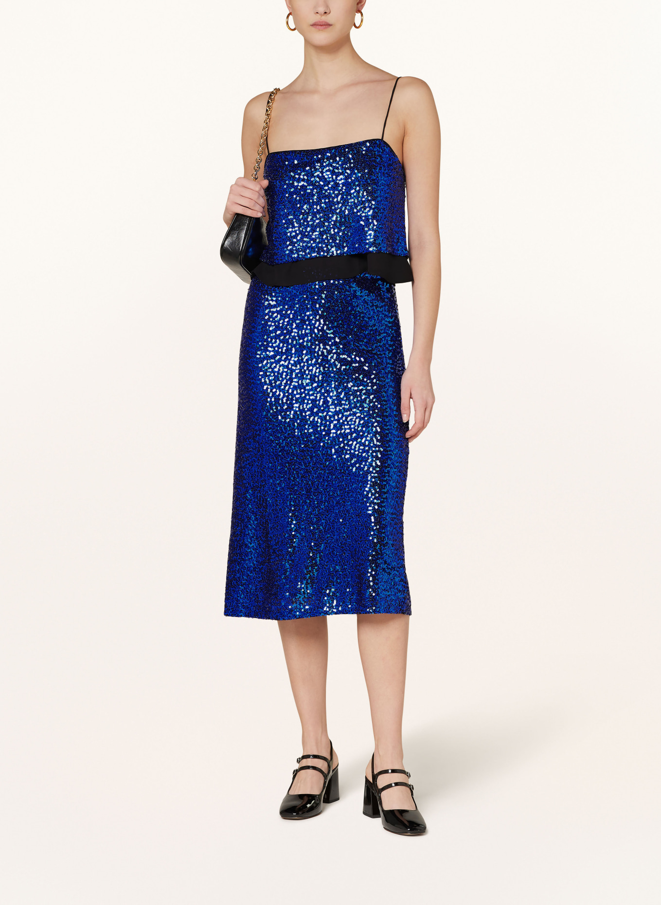 BAUM UND PFERDGARTEN Skirt JOLETTE with sequins, Color: BLUE (Image 2)