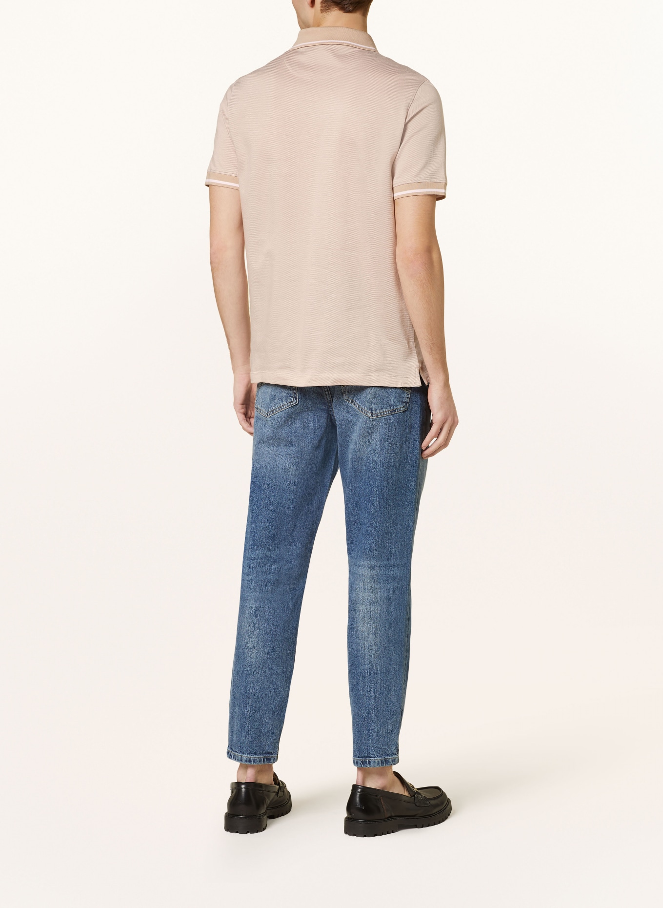 TED BAKER Jersey-Poloshirt HELTA Slim Fit, Farbe: BEIGE/ WEISS (Bild 3)
