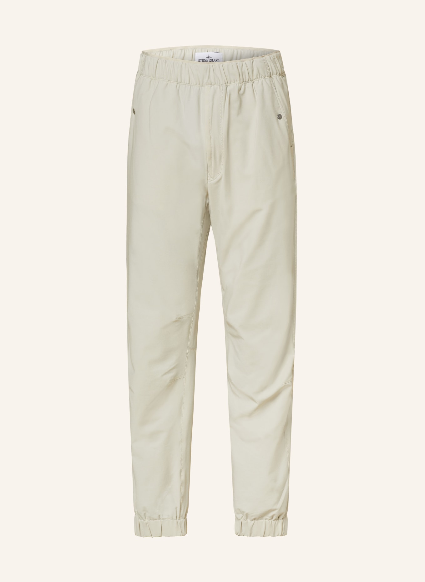 STONE ISLAND STELLINA jogger-style trousers: CREAM