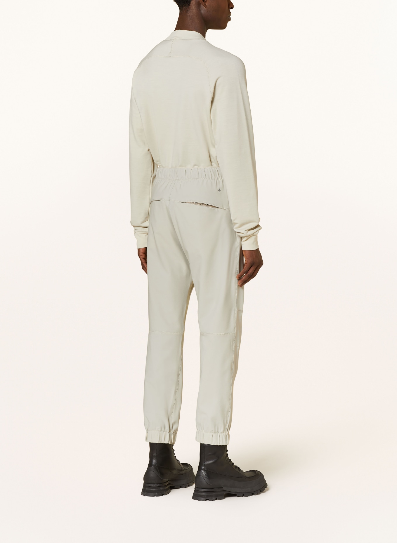 STONE ISLAND STELLINA jogger-style trousers: CREAM