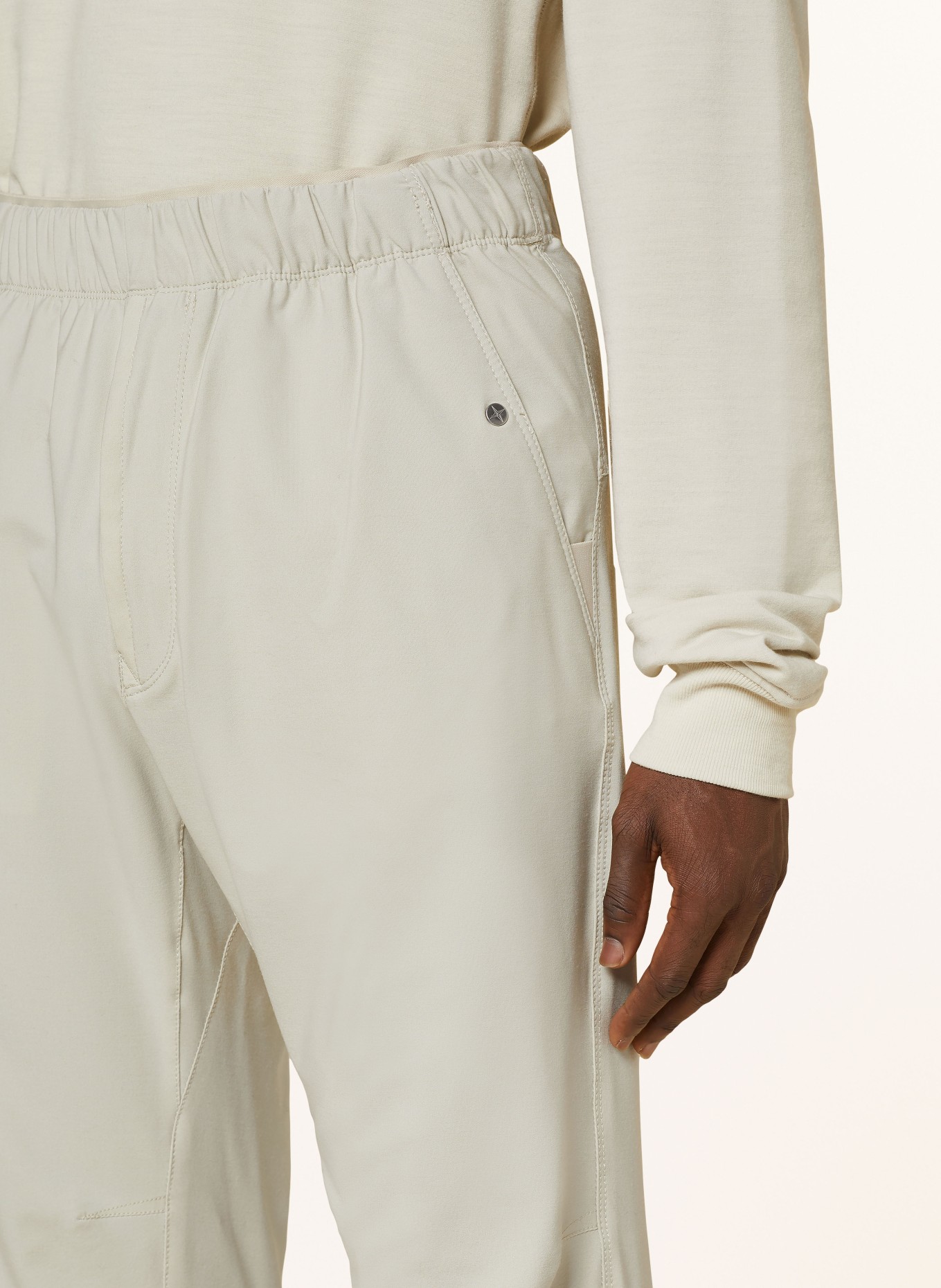 STONE ISLAND STELLINA jogger-style trousers: CREAM