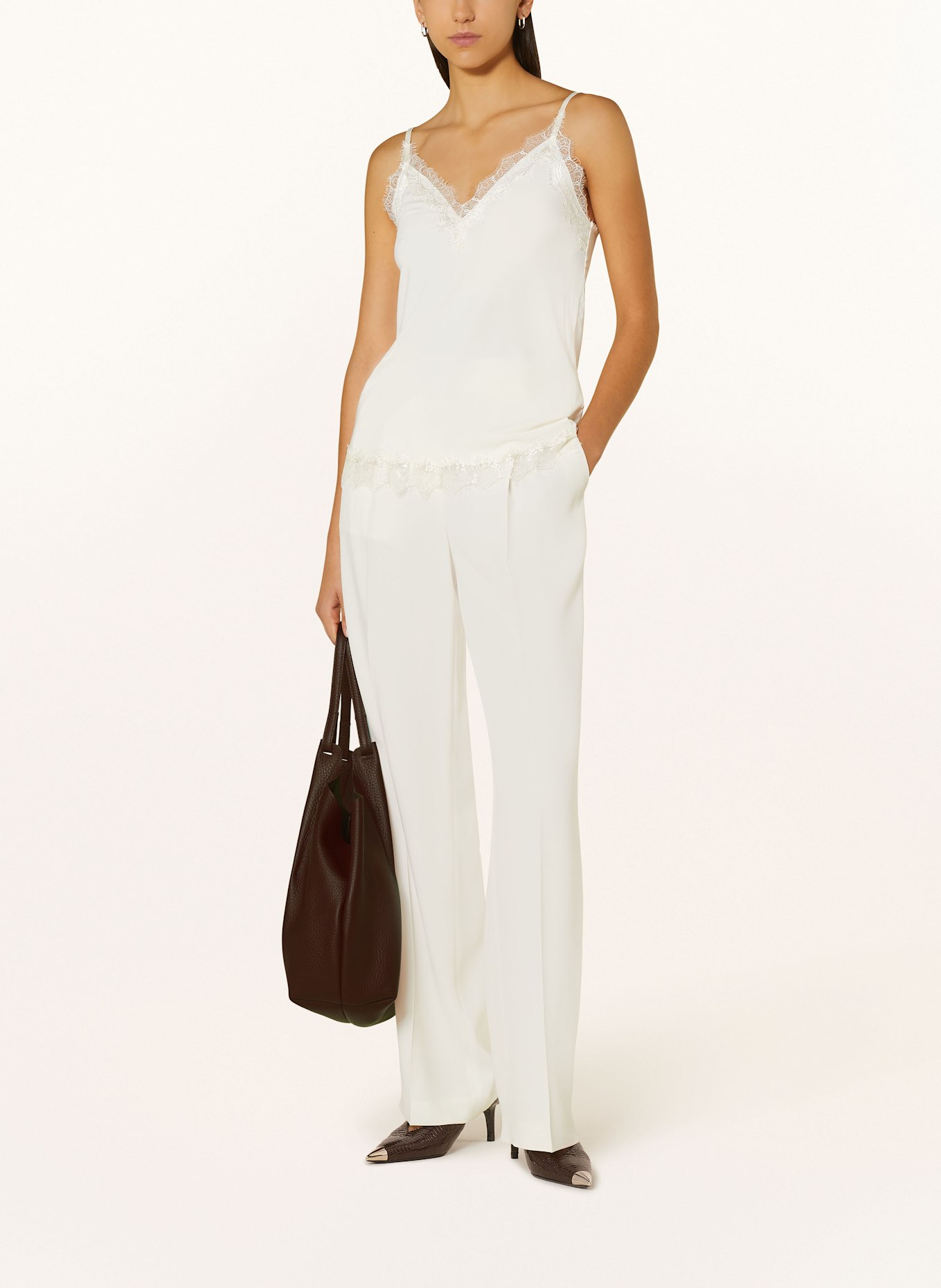 rosemunde Top BILLIE mit Spitze: CREME