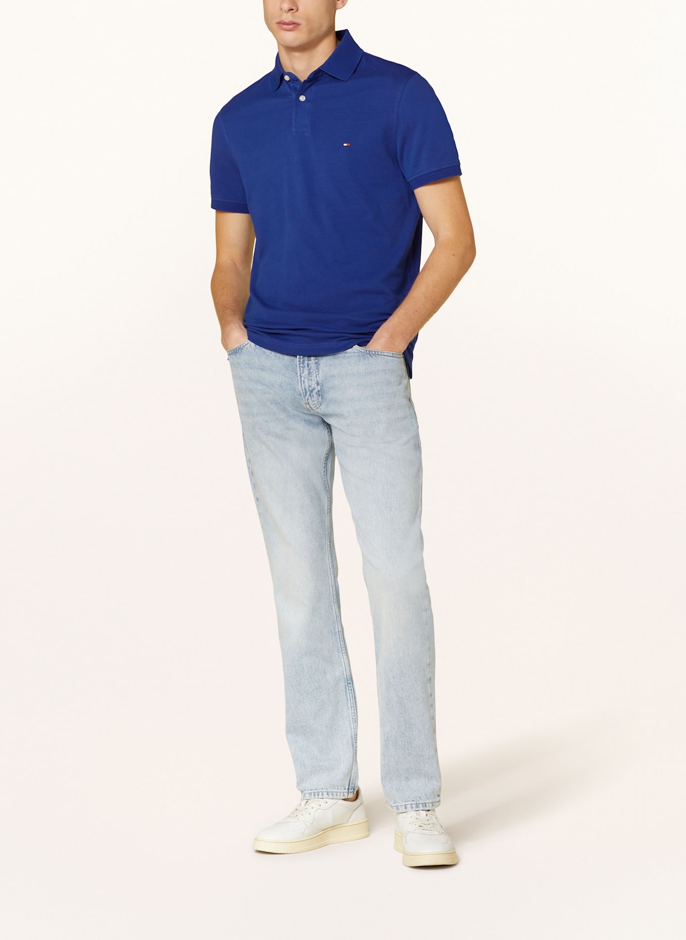 TOMMY HILFIGER Piqué-Poloshirt Regular Fit: BLAU