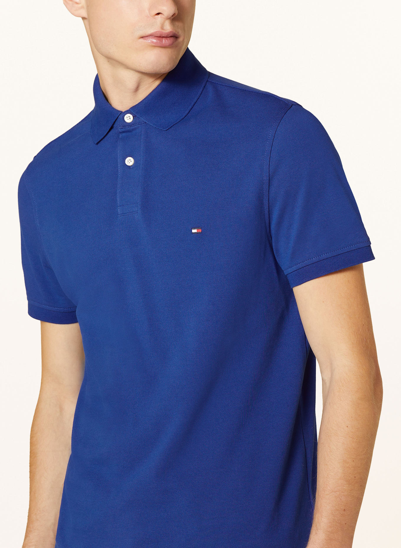 TOMMY HILFIGER Piqué-Poloshirt Regular Fit: BLAU