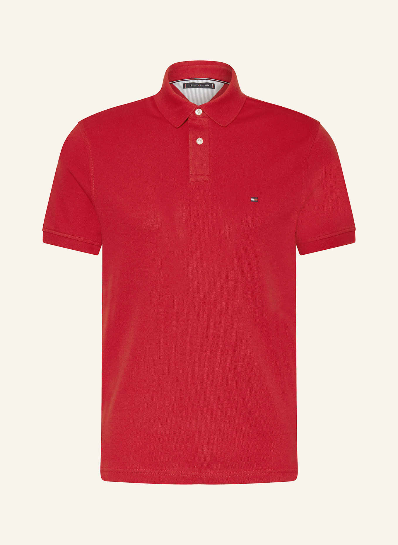 TOMMY HILFIGER Piqué-Poloshirt Regular Fit: ROT