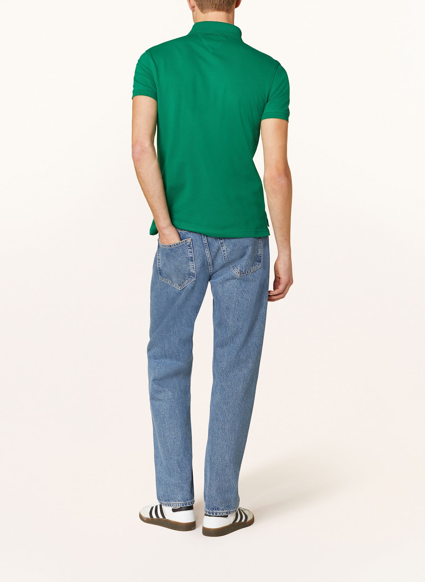 TOMMY HILFIGER Piqué-Poloshirt Slim Fit: GRÜN