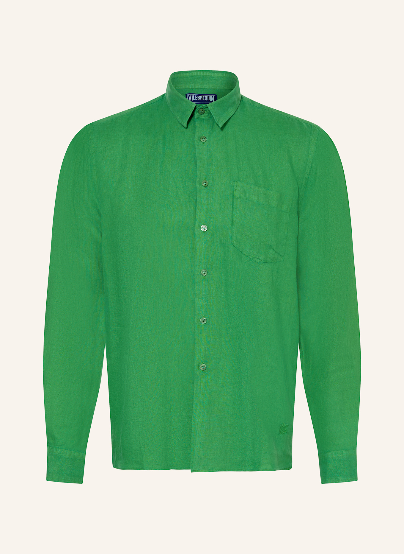 VILEBREQUIN Linen shirt regular fit: GREEN