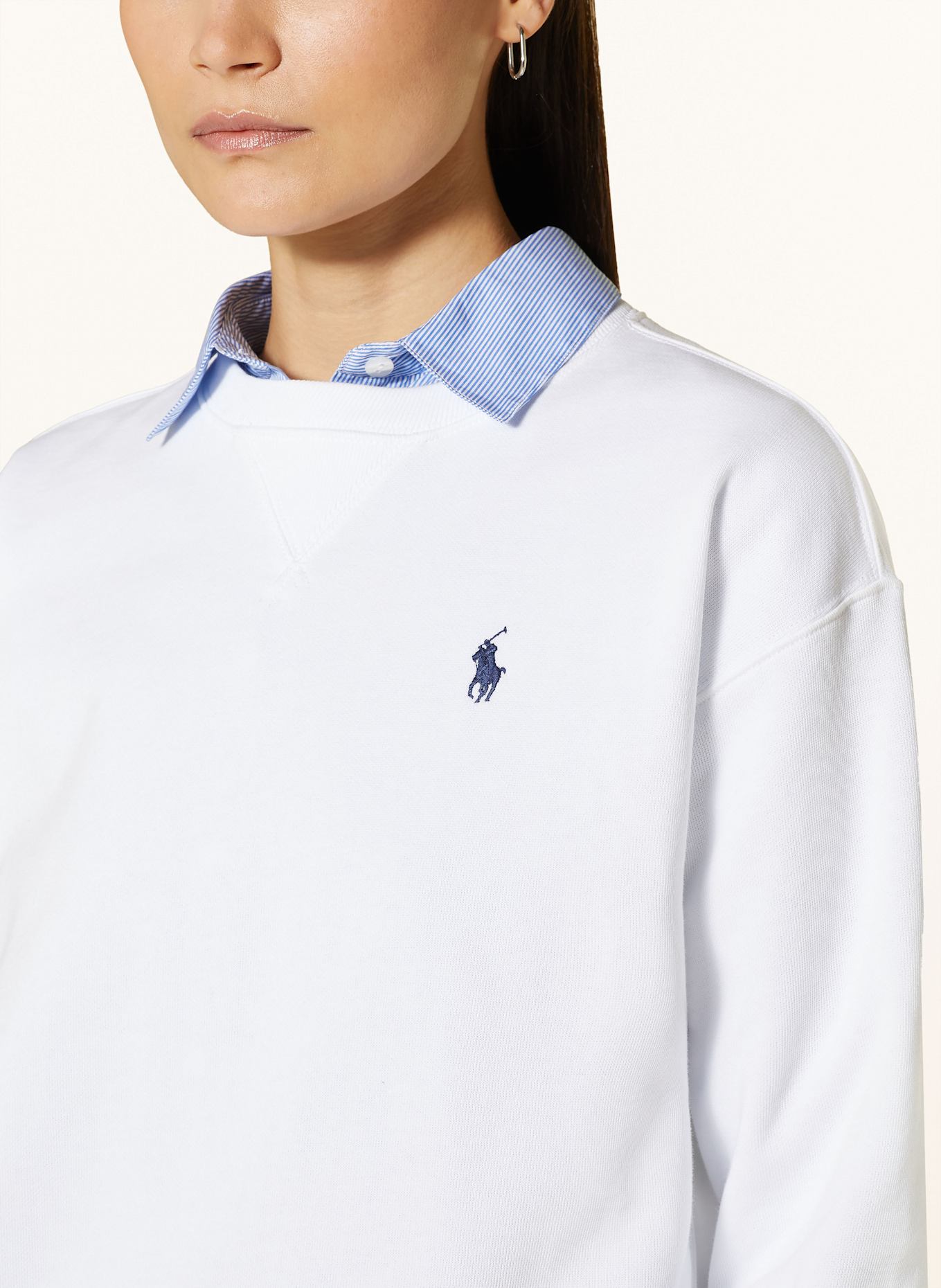 White sweatshirt ralph lauren discount