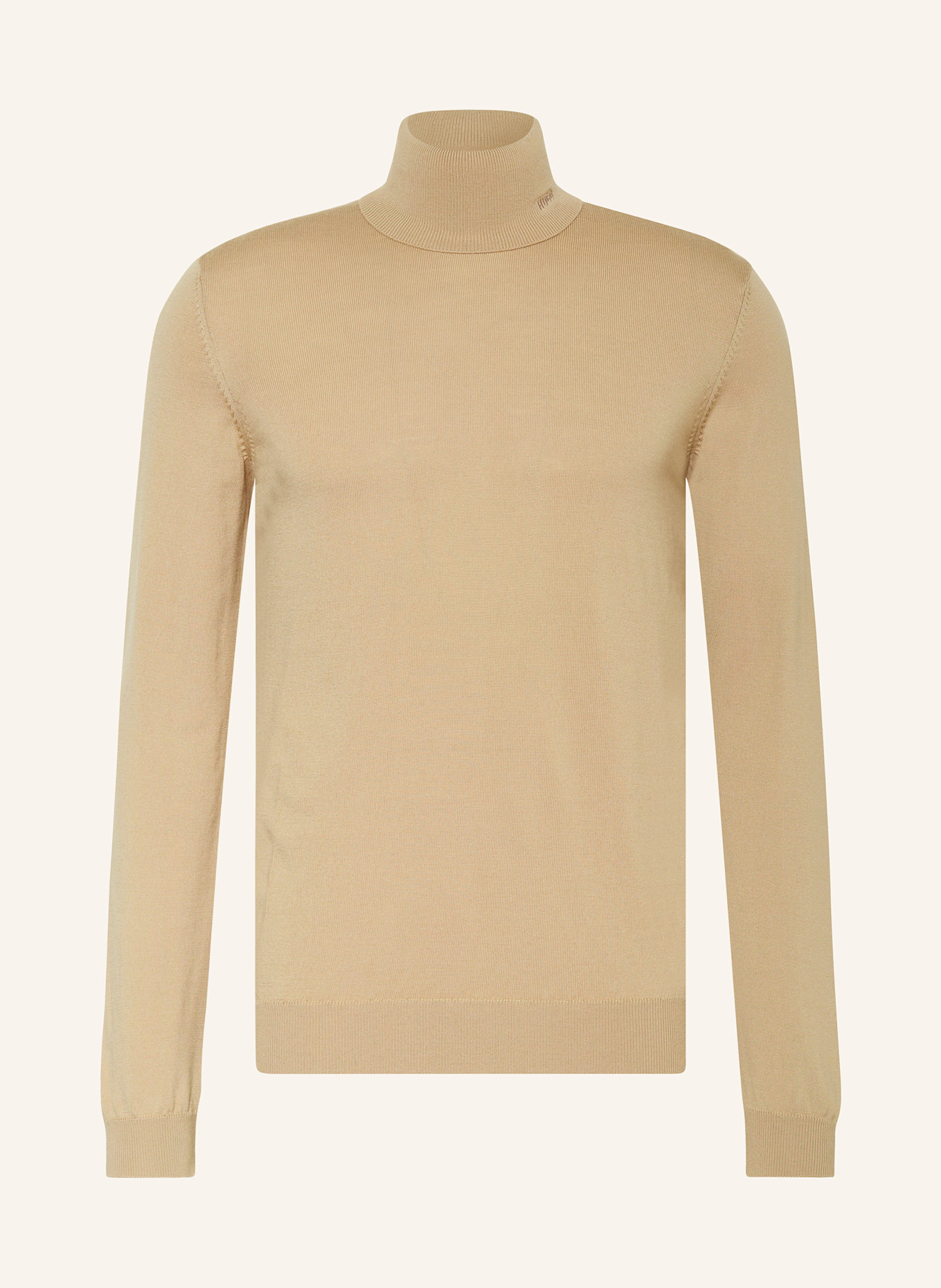 HUGO Rollkragenpullover SAN THOMAS: HELLBRAUN