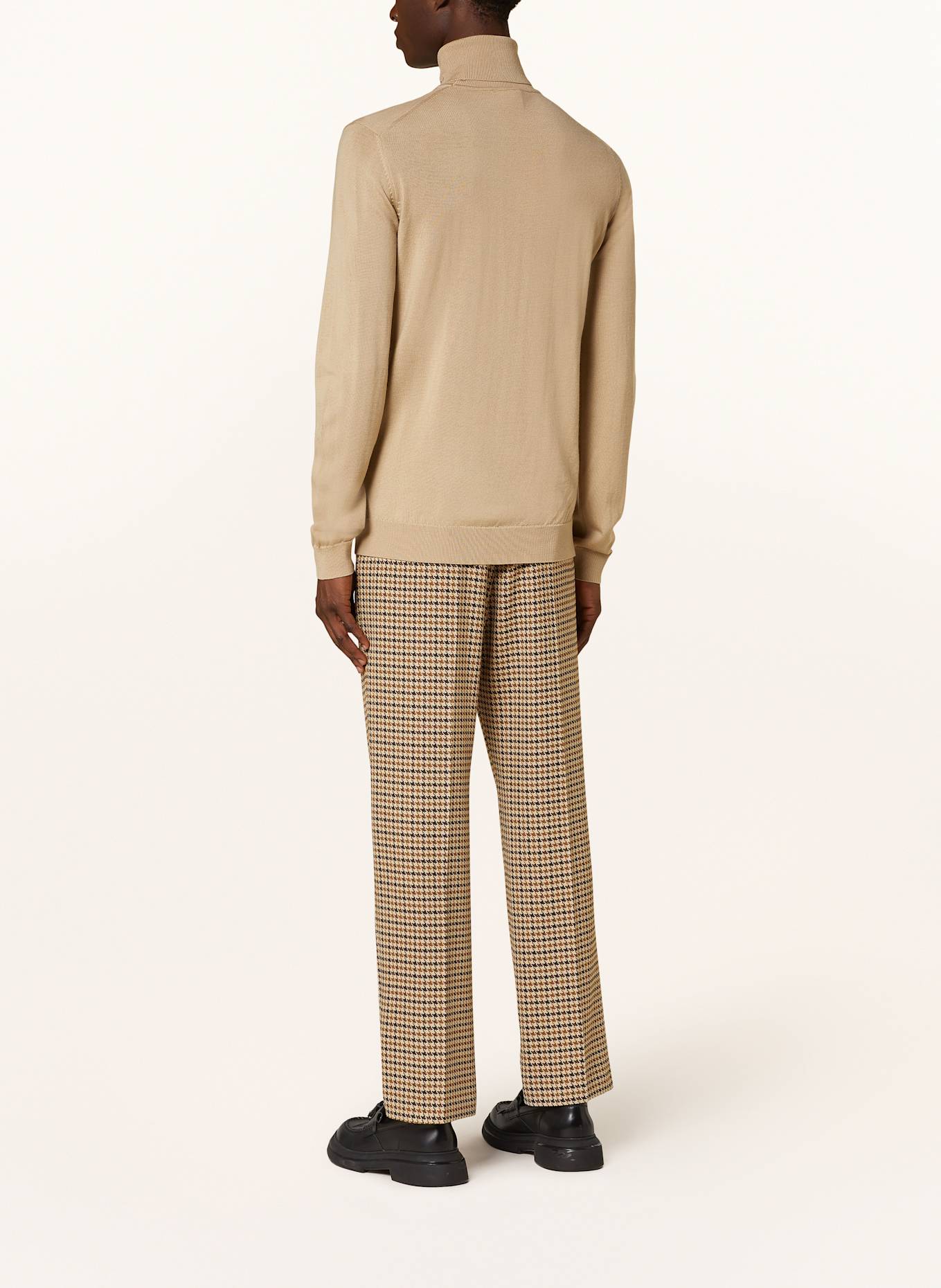 HUGO Rollkragenpullover SAN THOMAS: HELLBRAUN