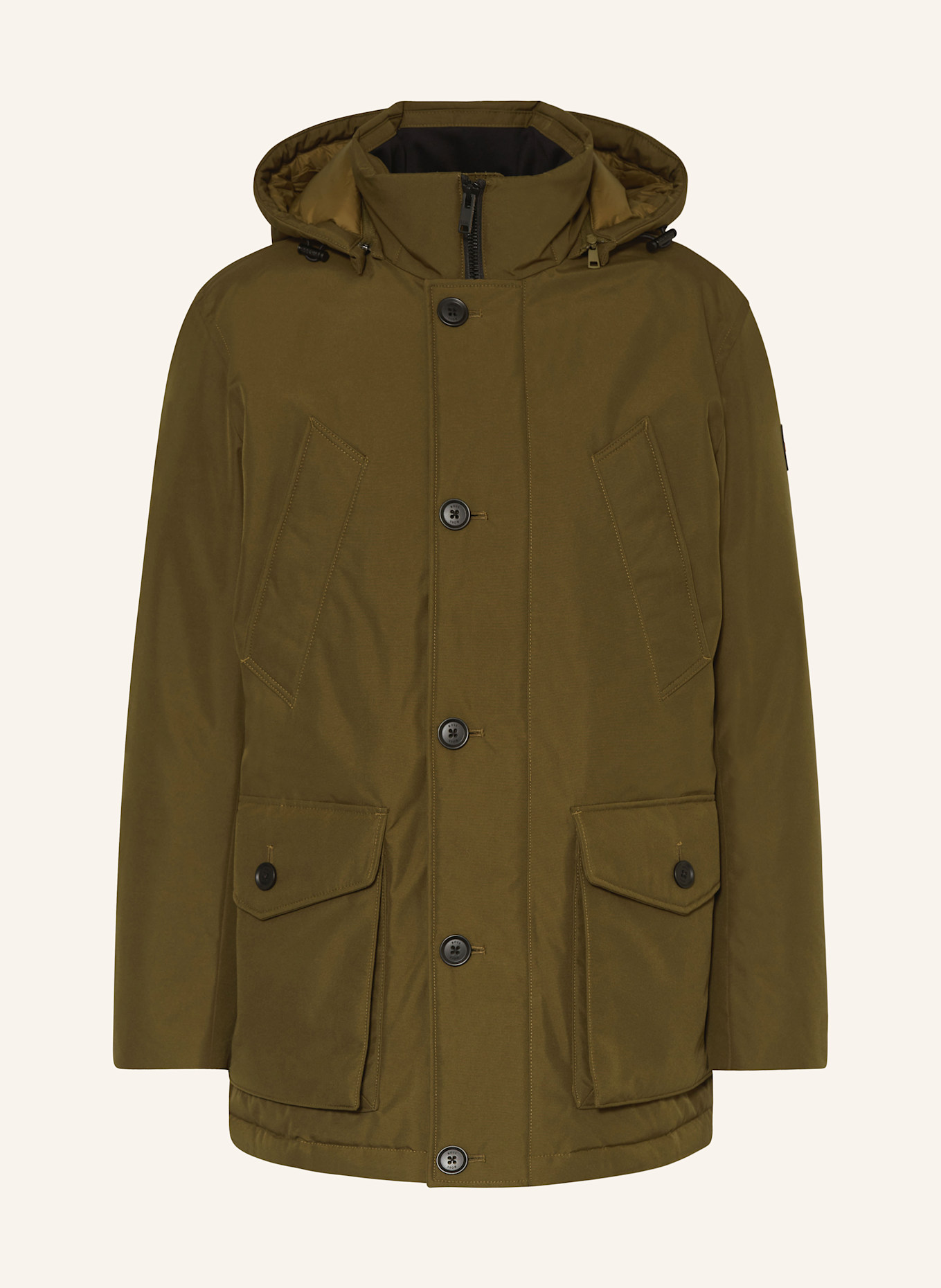BOSS Parka OSIASS mit abnehmbarer Kapuze: KHAKI