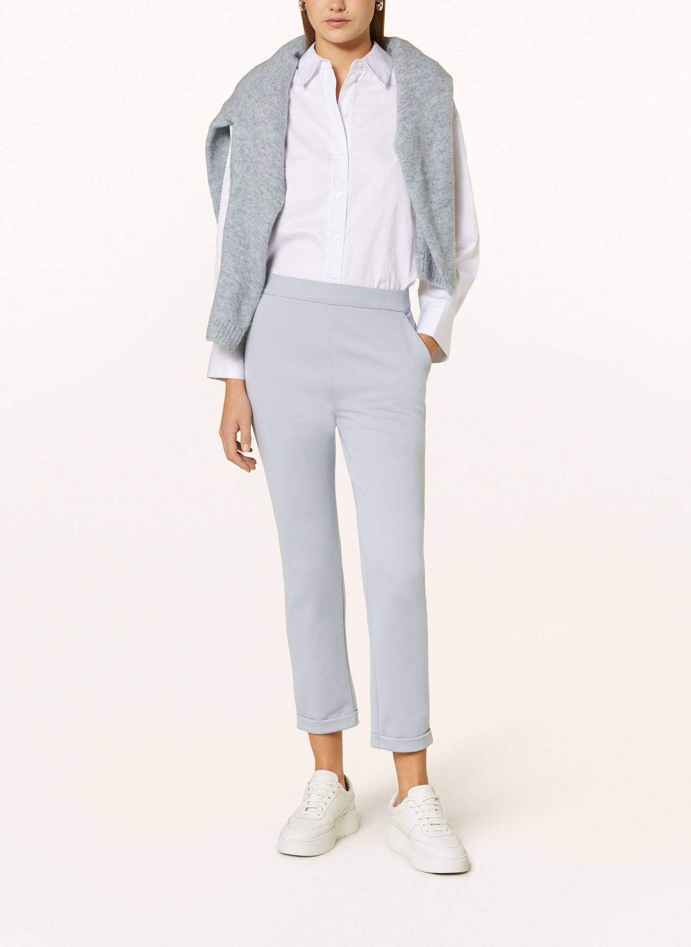 MAC DAYDREAM Spodnie 7/8 BEAUTY: SZARONIEBIESKI