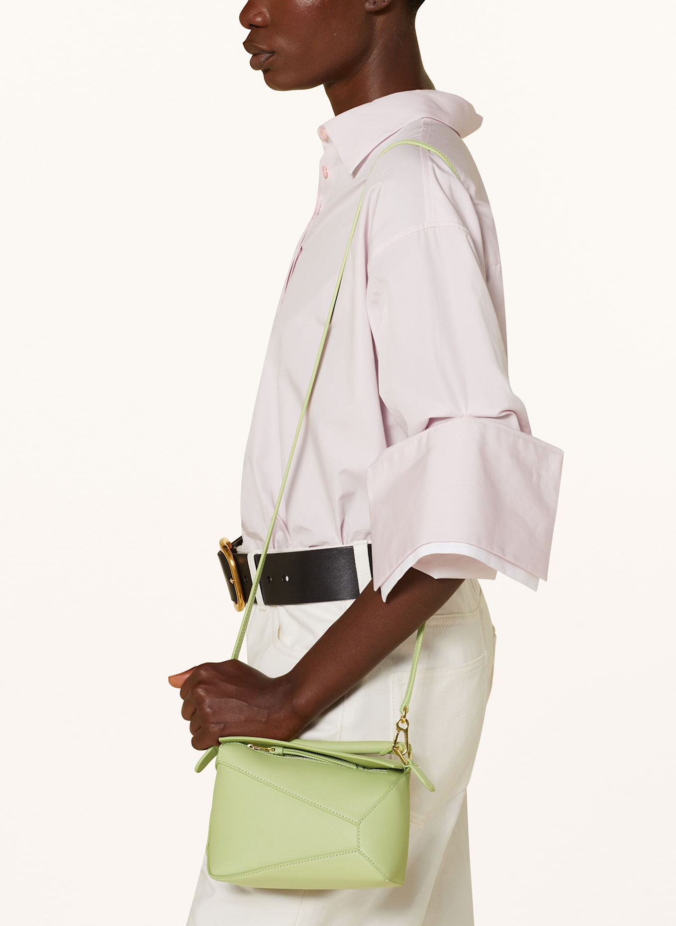 LOEWE Torebka PUZZLE EDGE MINI: JASNOZIELONY