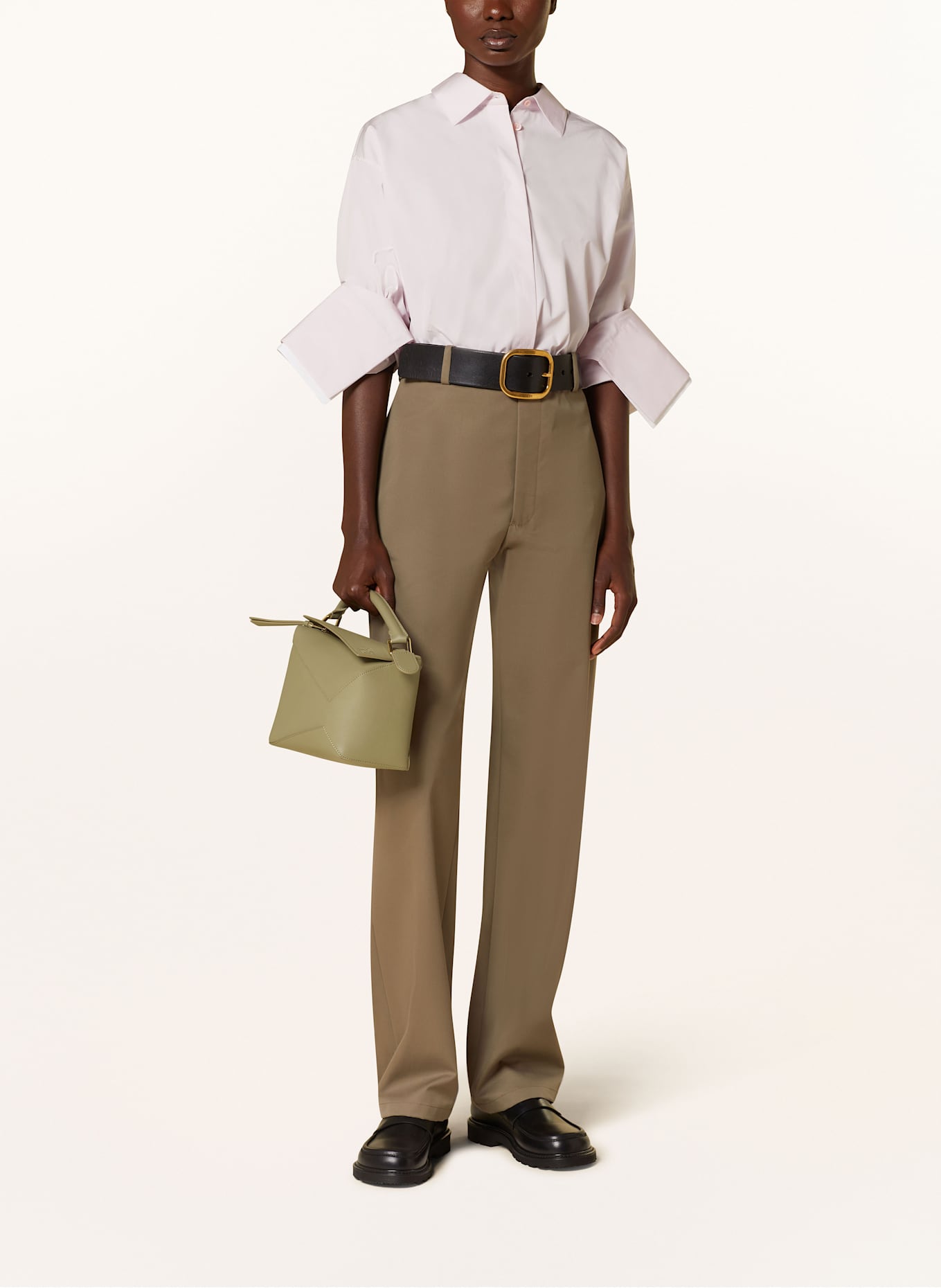 LOEWE Torebka PUZZLE SMALL: OLIWKOWY