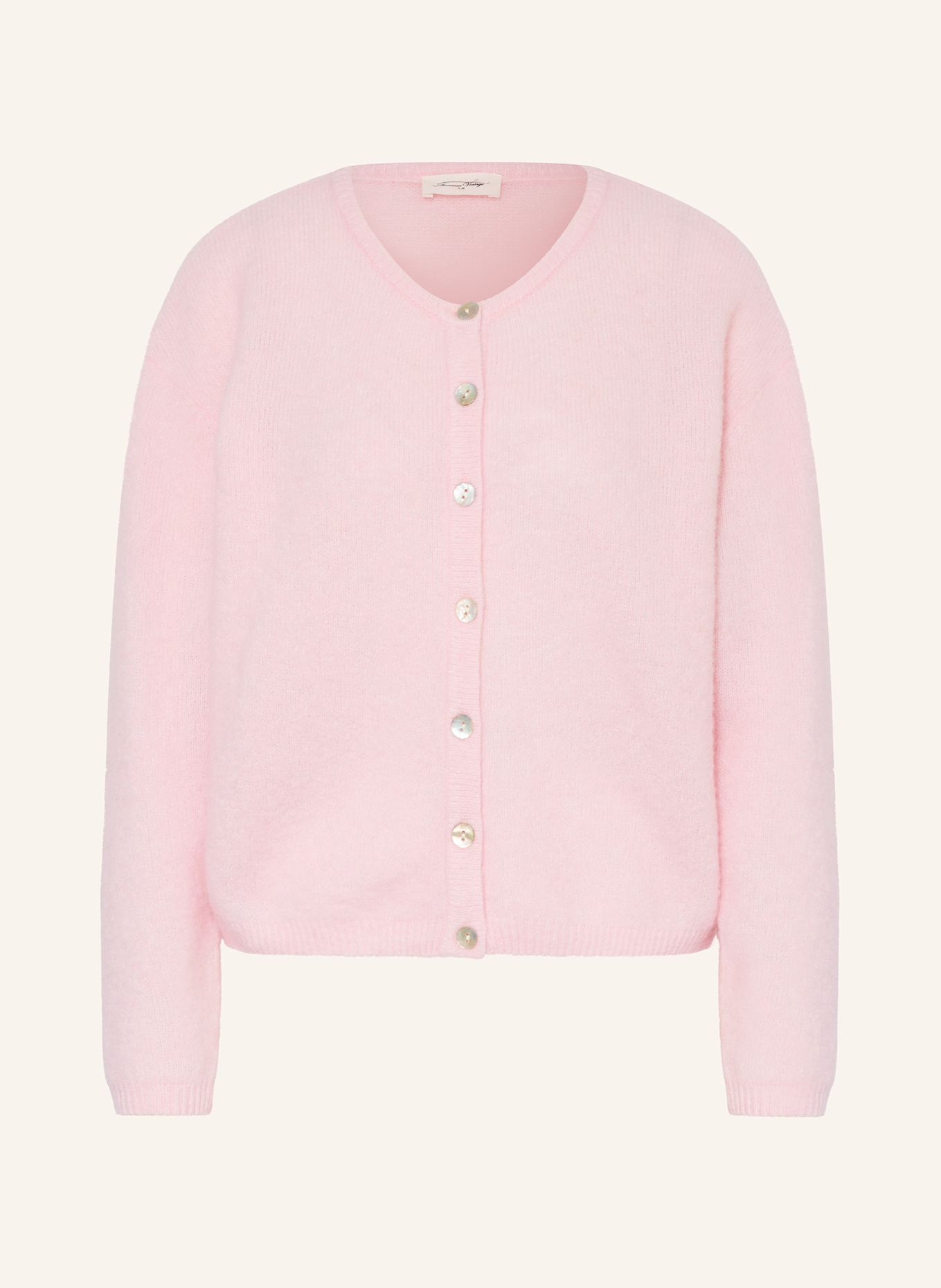 American Vintage Kardigan z dodatkiem alpaki: RÓŻOWY