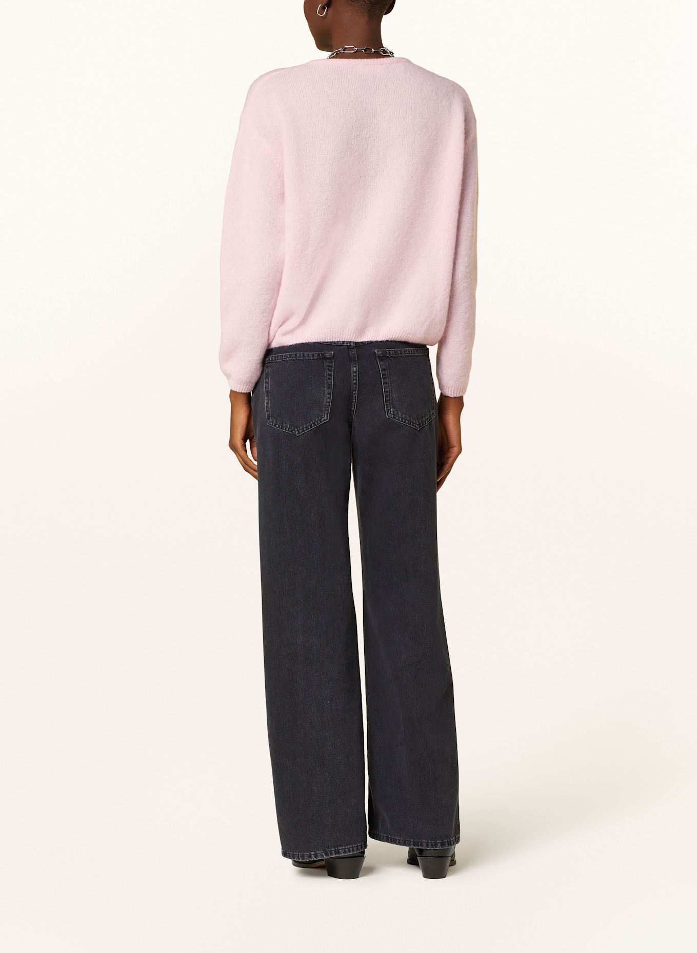 American Vintage Kardigan z dodatkiem alpaki: RÓŻOWY