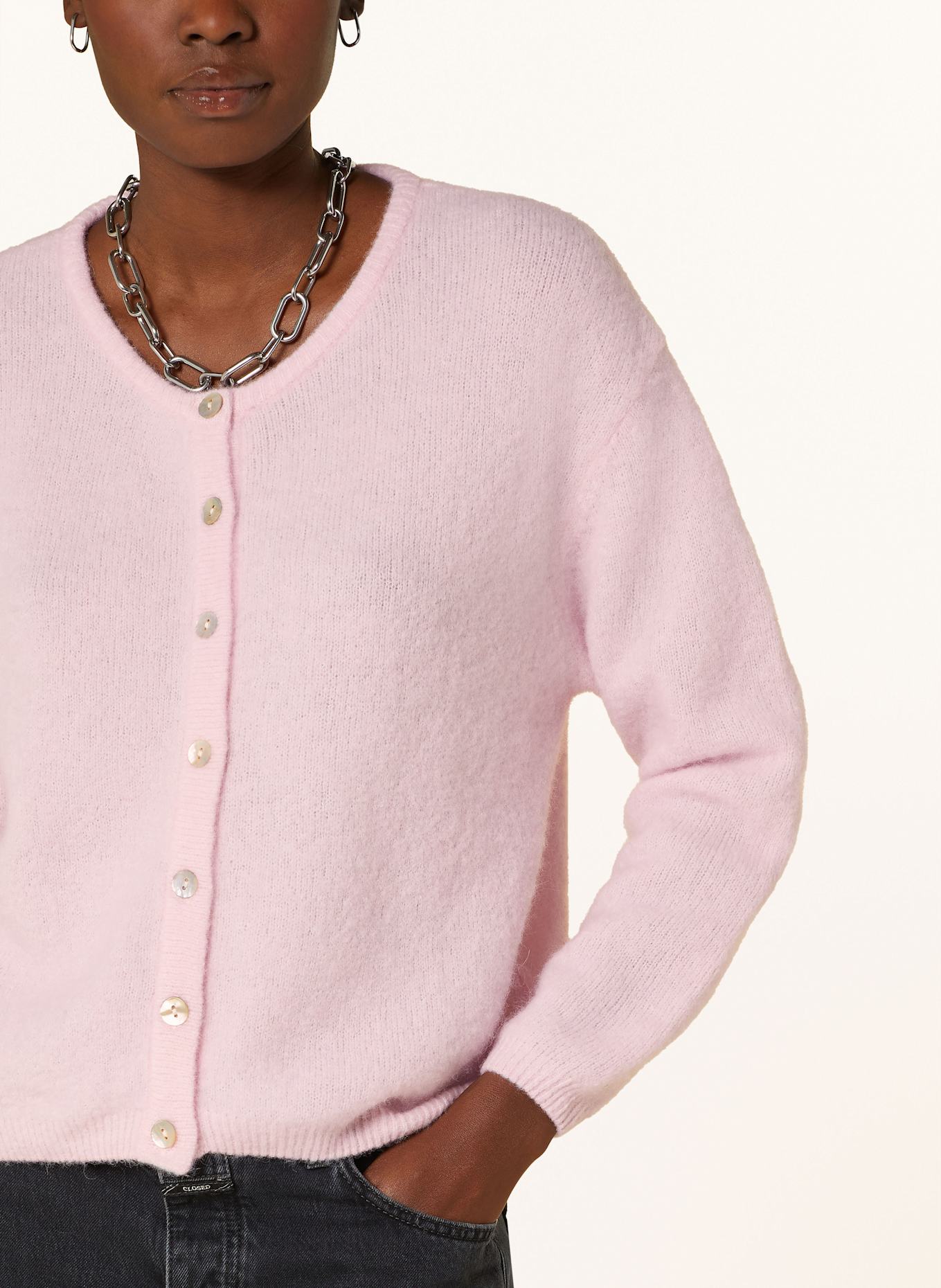 American Vintage Kardigan z dodatkiem alpaki: RÓŻOWY