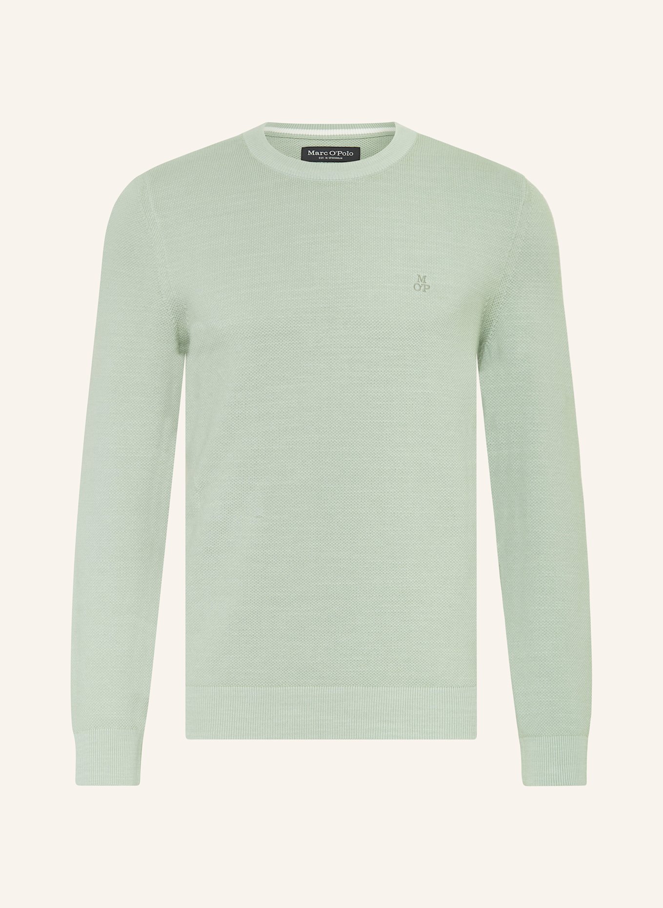 Marc O'Polo Piqué-Pullover: HELLGRÜN