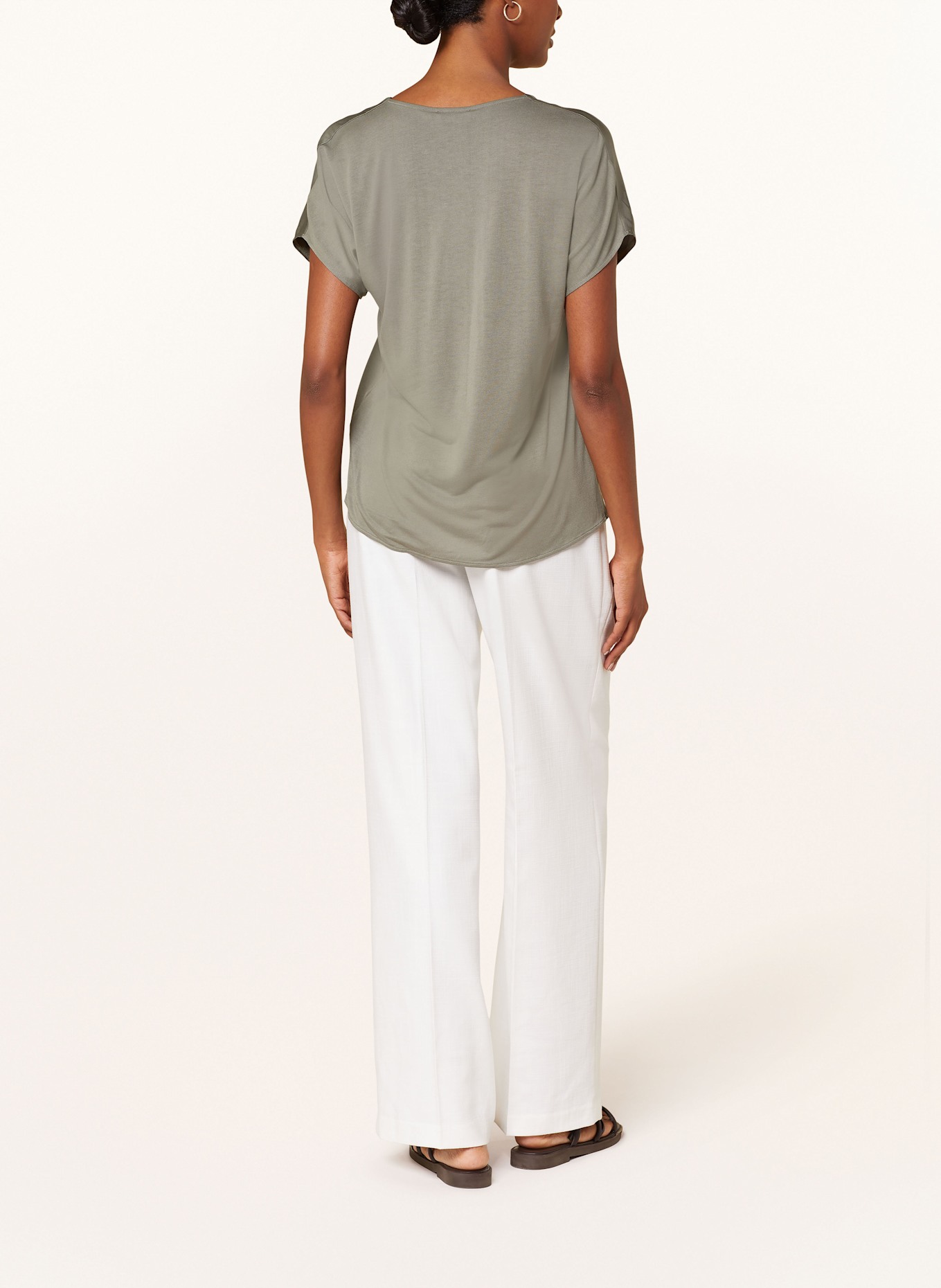 CINQUE Blusenshirt CIVANEA im Materialmix: GRÜN
