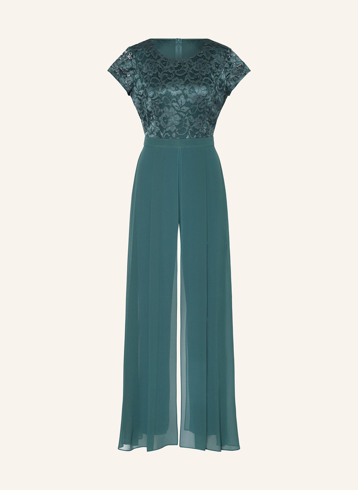 Vera Mont Jumpsuit mit Spitze: DUNKELGRÜN