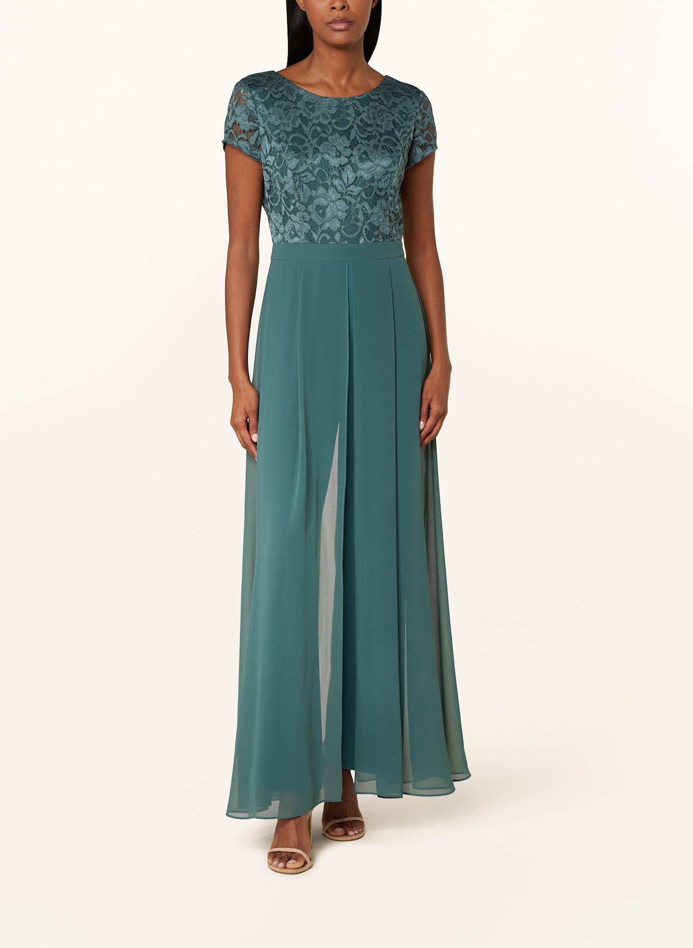 Vera Mont Jumpsuit mit Spitze: DUNKELGRÜN