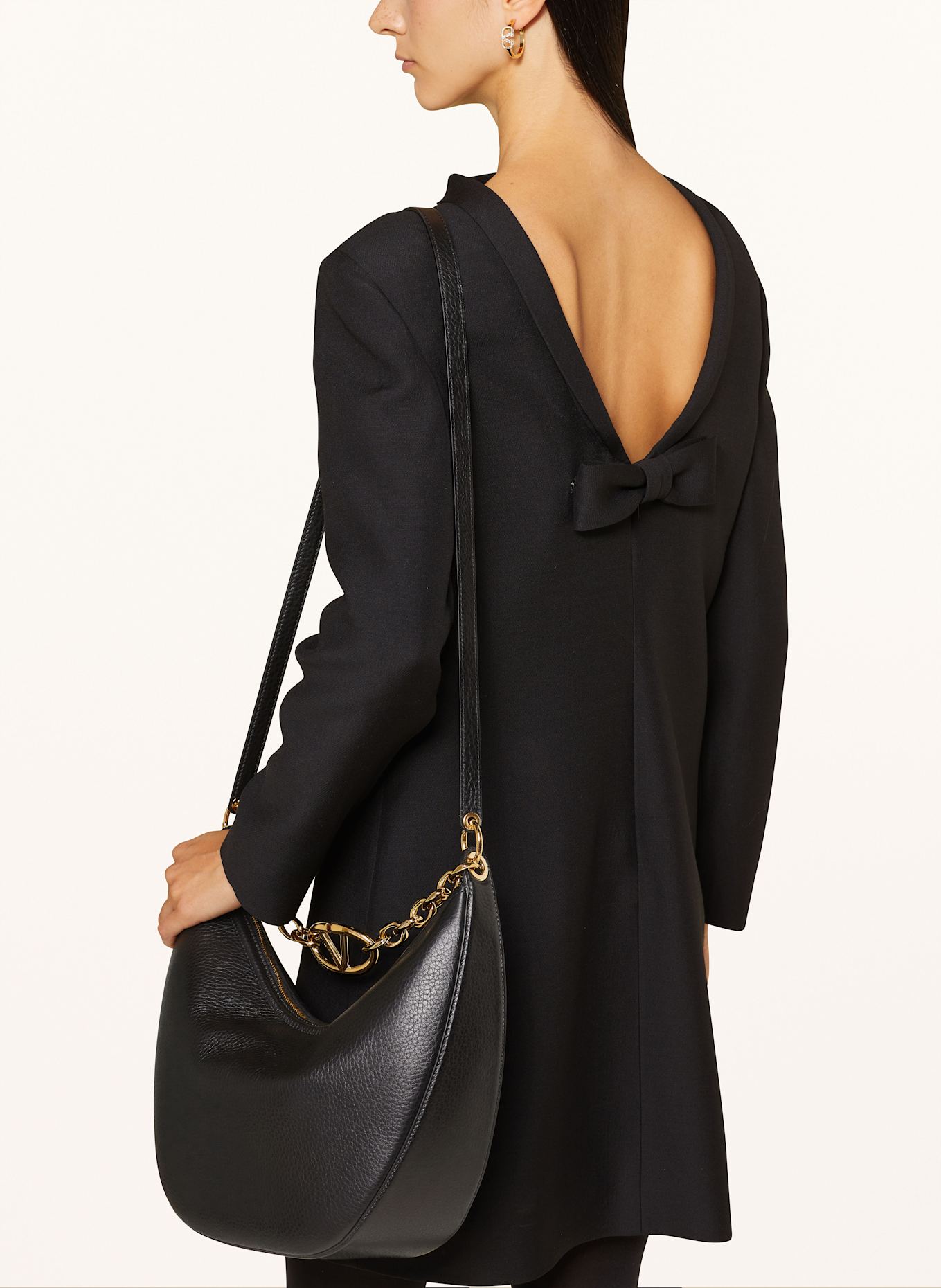 VALENTINO GARAVANI Hobo bag VLOGO MOON: BLACK