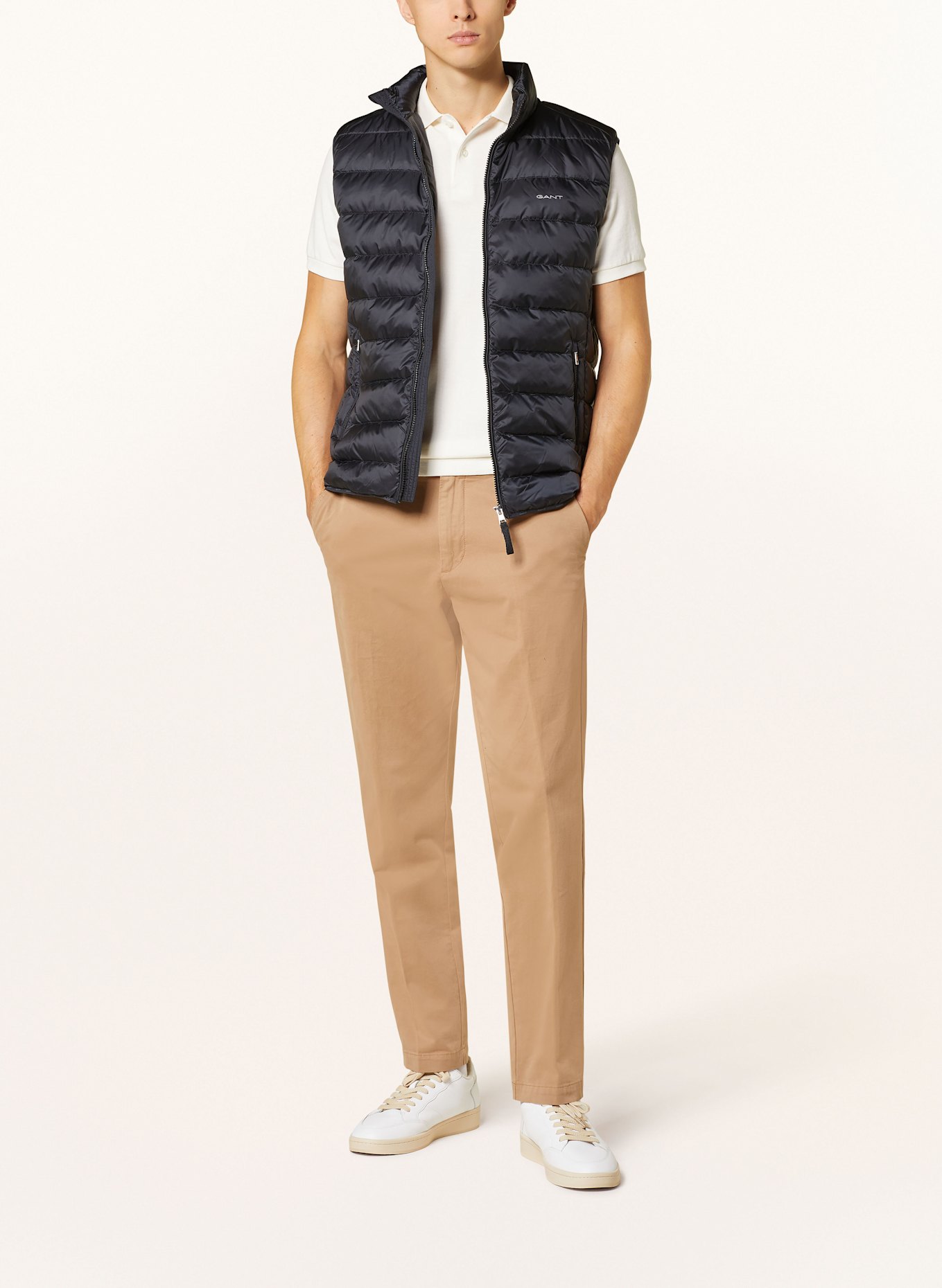 GANT Lightweight-Daunenweste: SCHWARZ