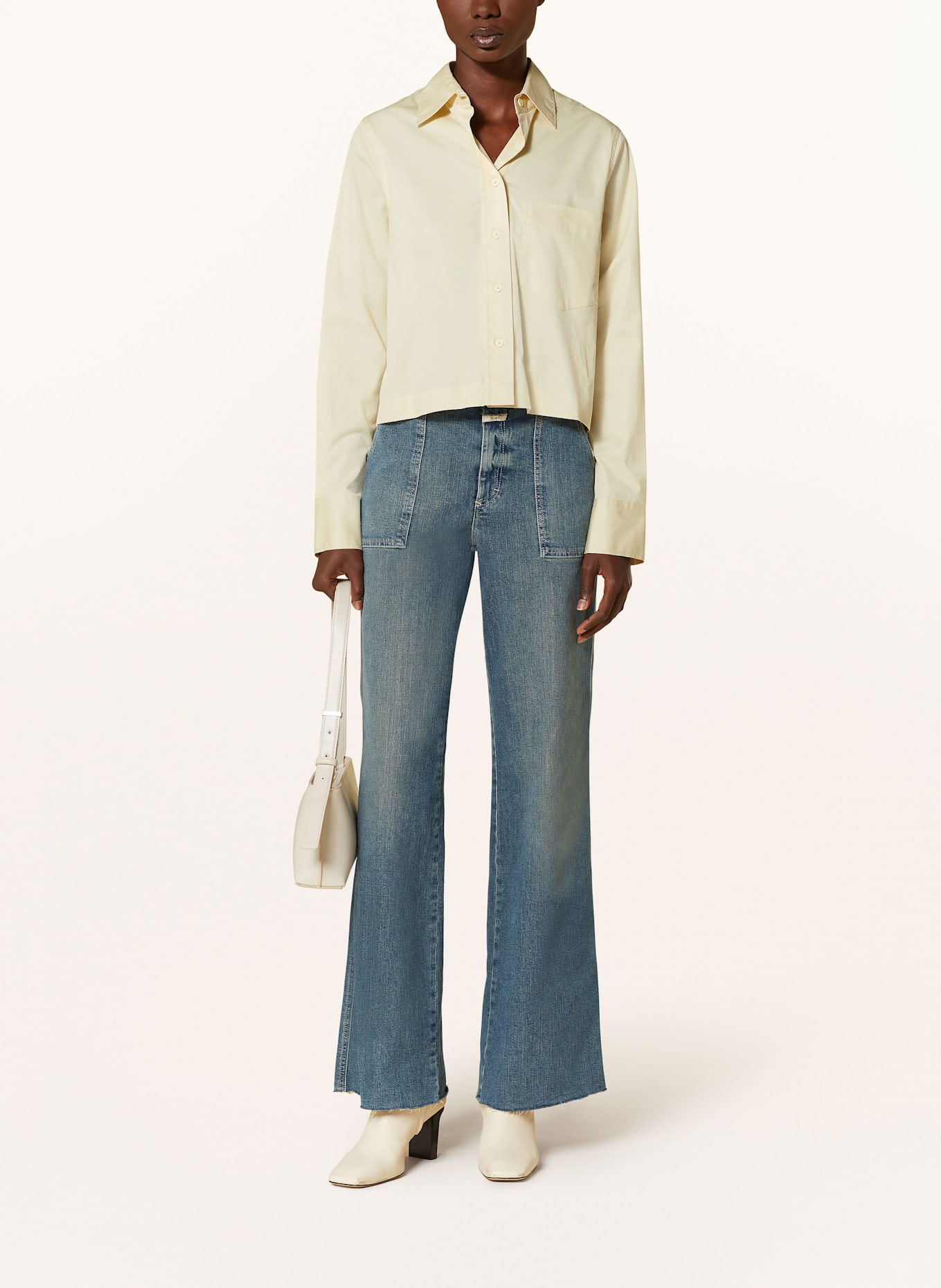 CLOSED Krótka koszula: JASNOŻÓŁTY / BEŻOWY