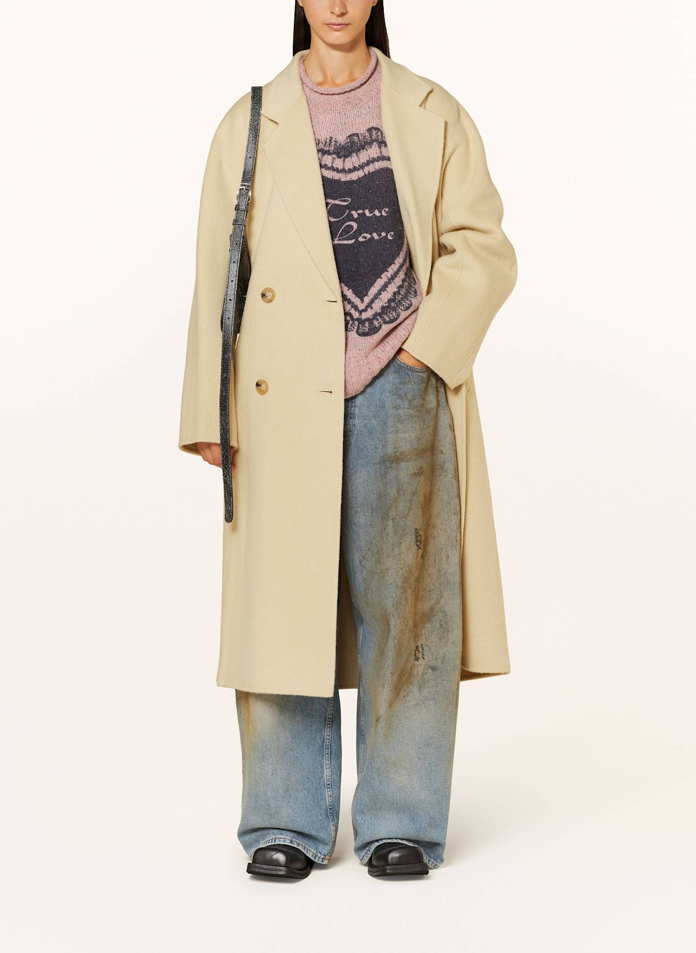 Acne Studios Wollmantel: CREME