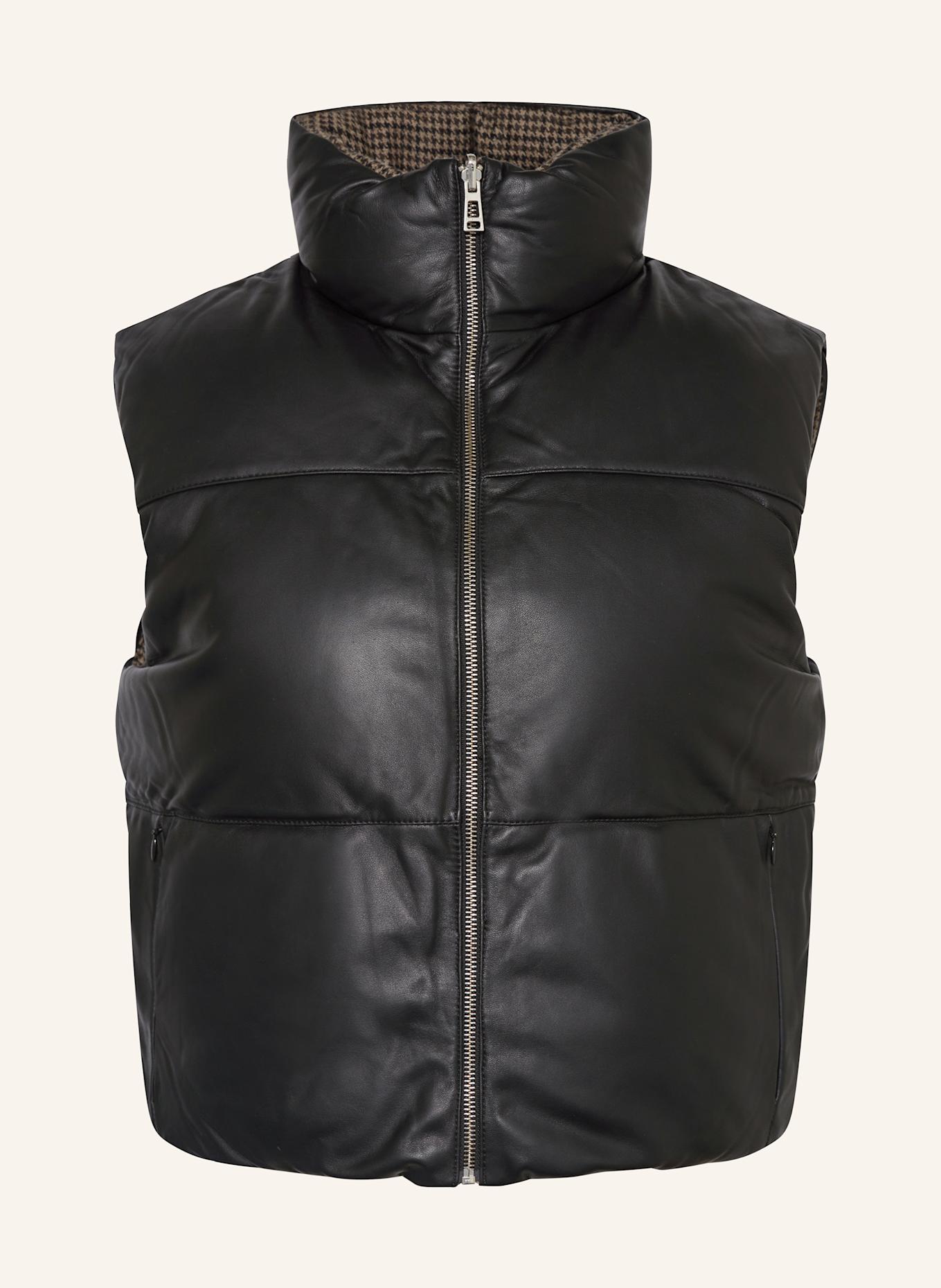 BELSTAFF RHODIUM reversible quilted vest, Color: BLACK (Image 1)