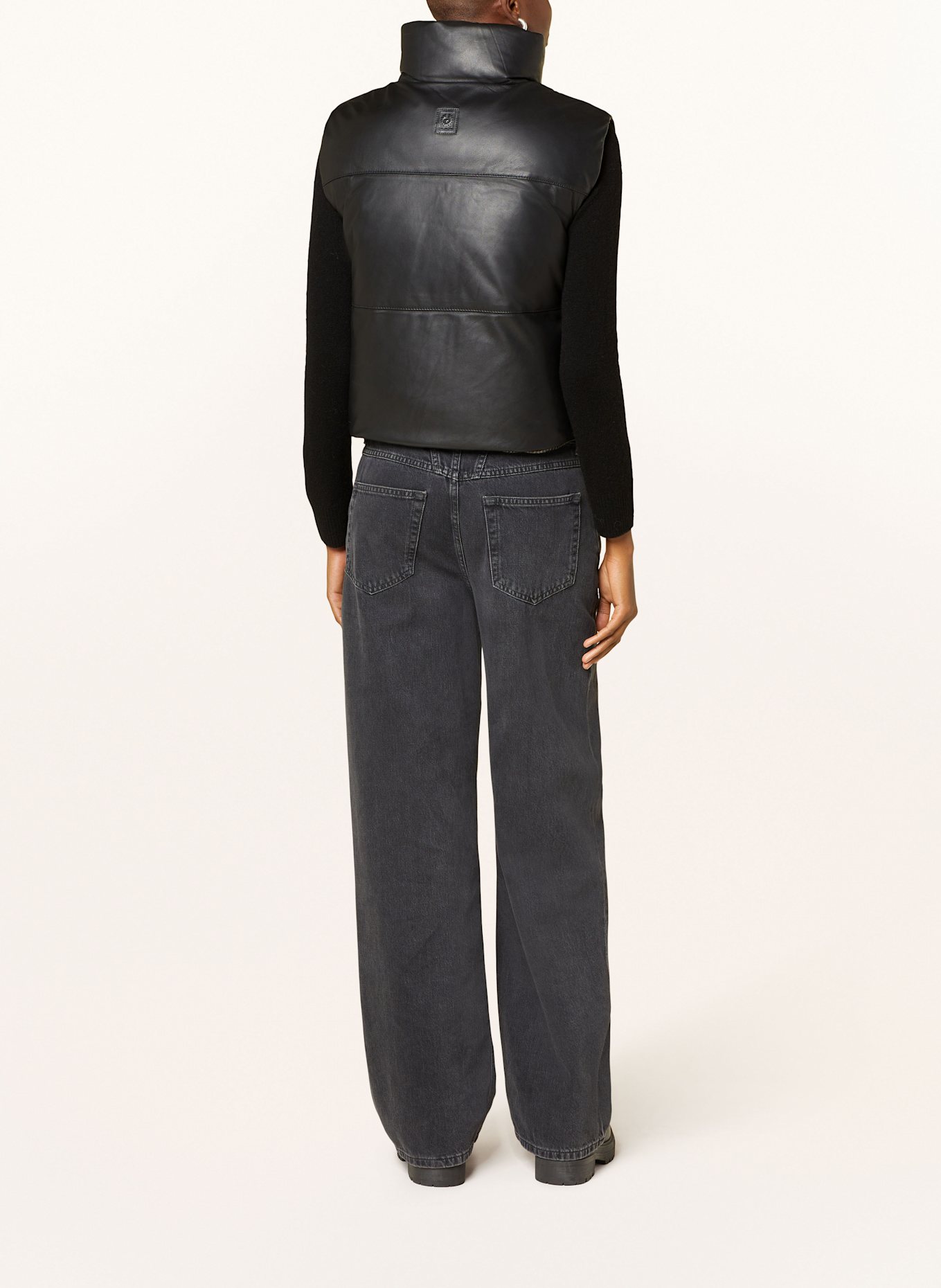 BELSTAFF RHODIUM reversible quilted vest, Color: BLACK (Image 3)