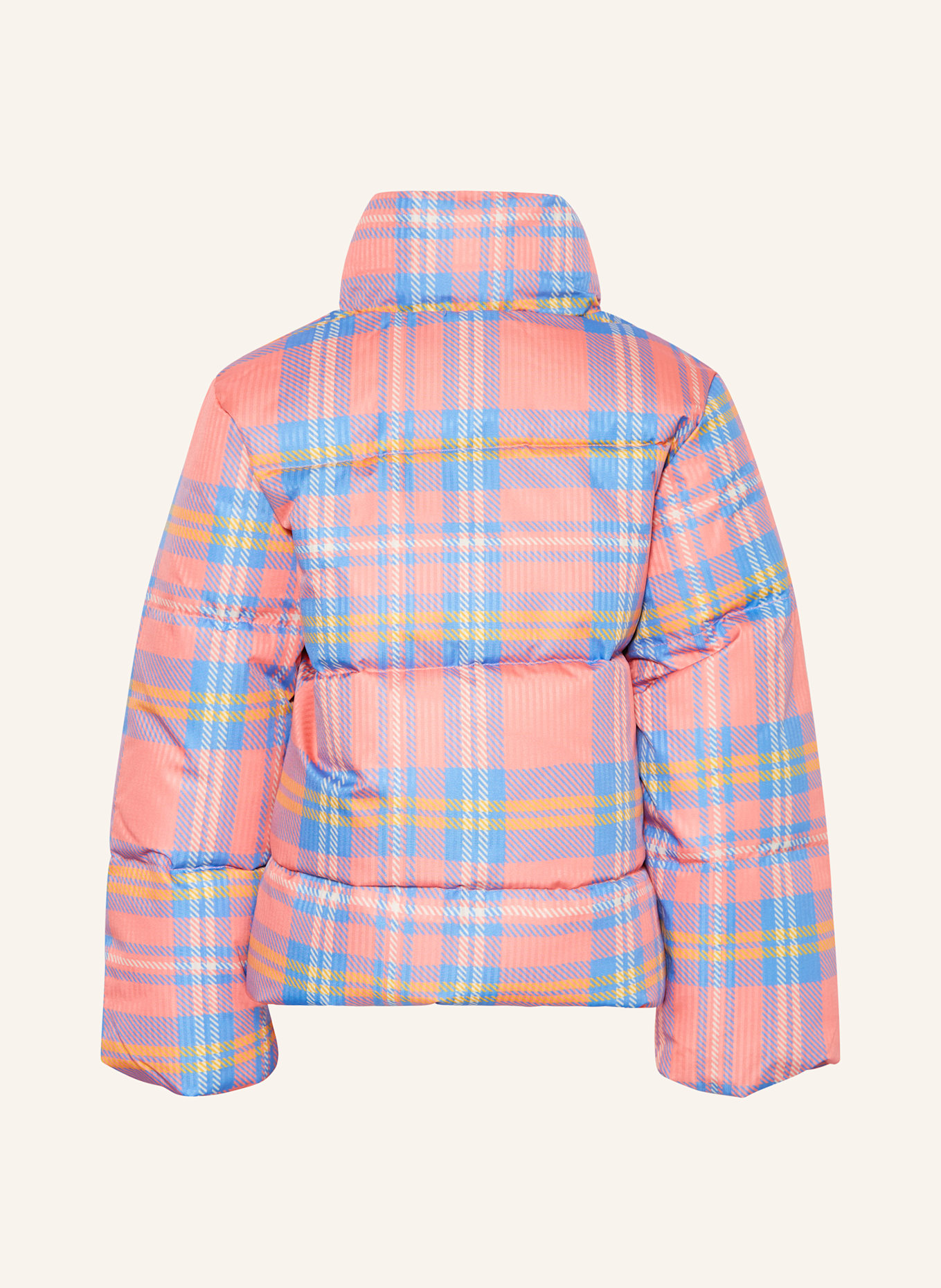 mini rodini quiltad jacka: ROSA / LJUSBLÅ / MÖRKGUL