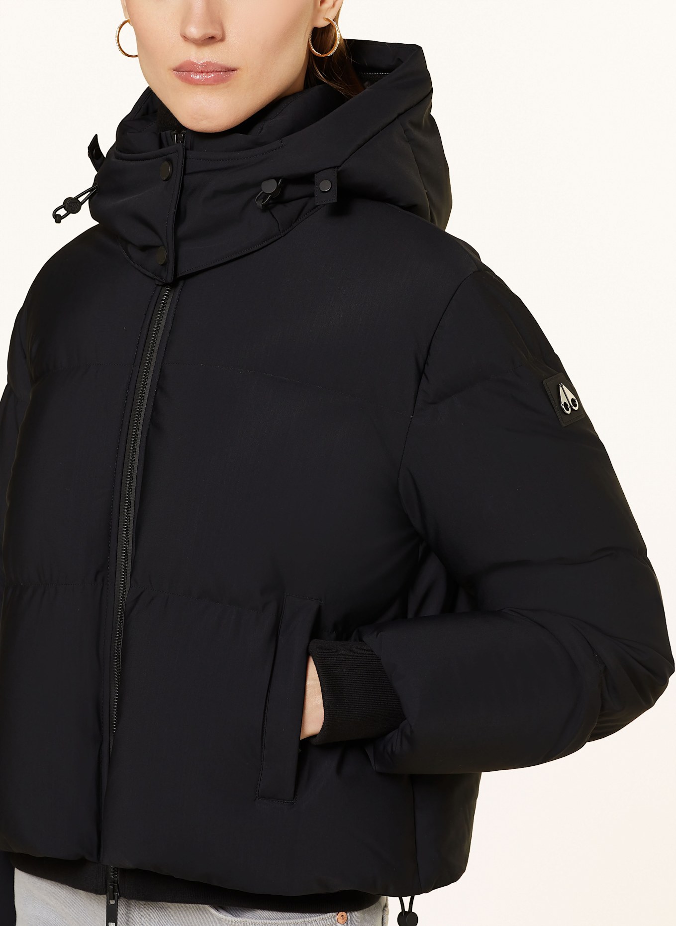 MOOSE KNUCKLES MISTI PUFFER down jacket with detachable hood, Color: BLACK (Image 5)