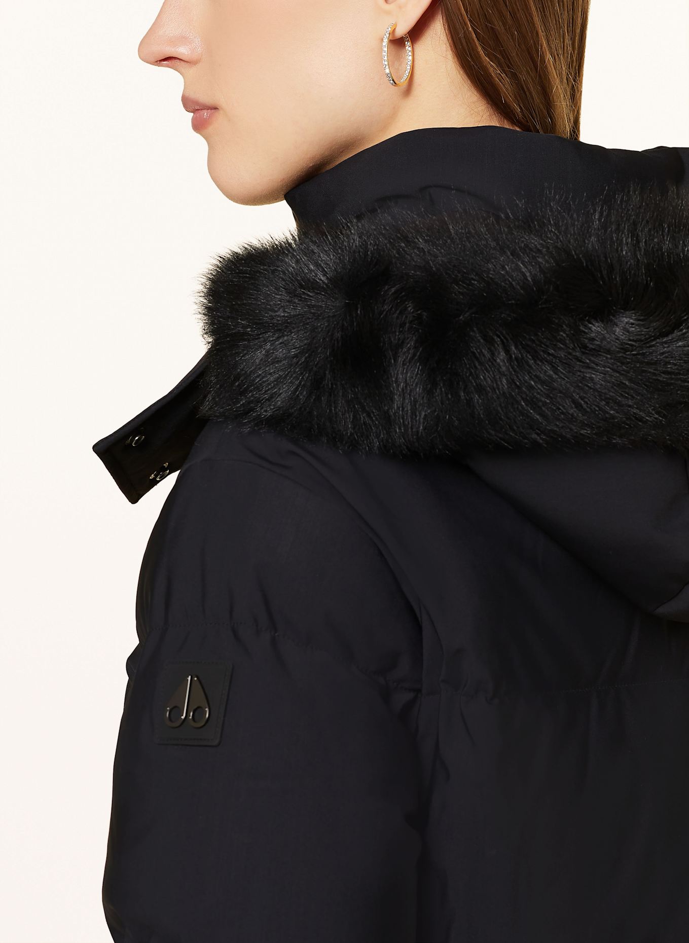 MOOSE KNUCKLES MISTI PUFFER down jacket with detachable hood, Color: BLACK (Image 7)