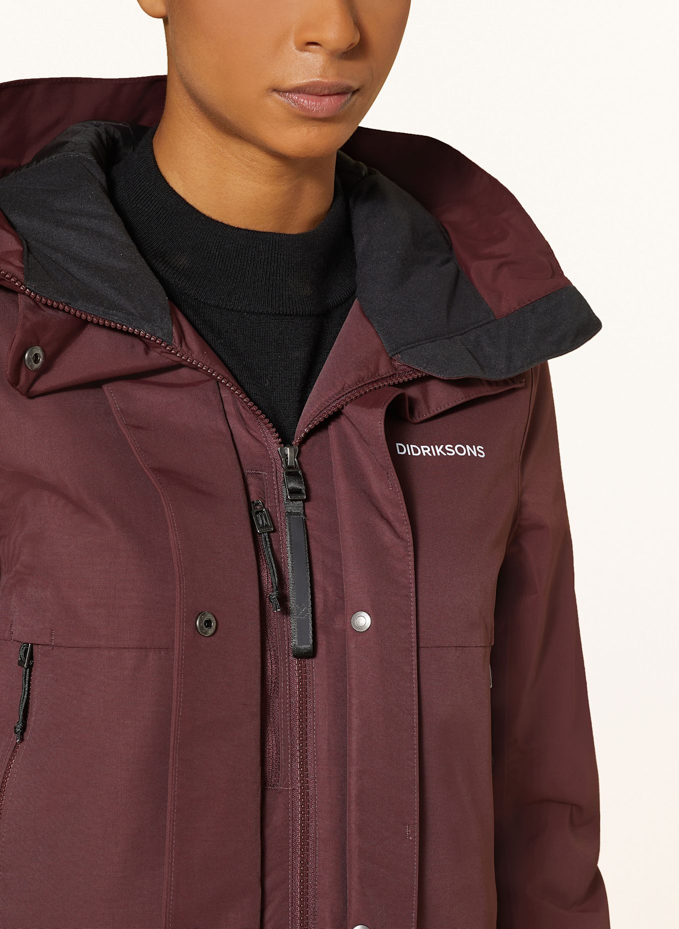 DIDRIKSONS parka: DONKERROOD