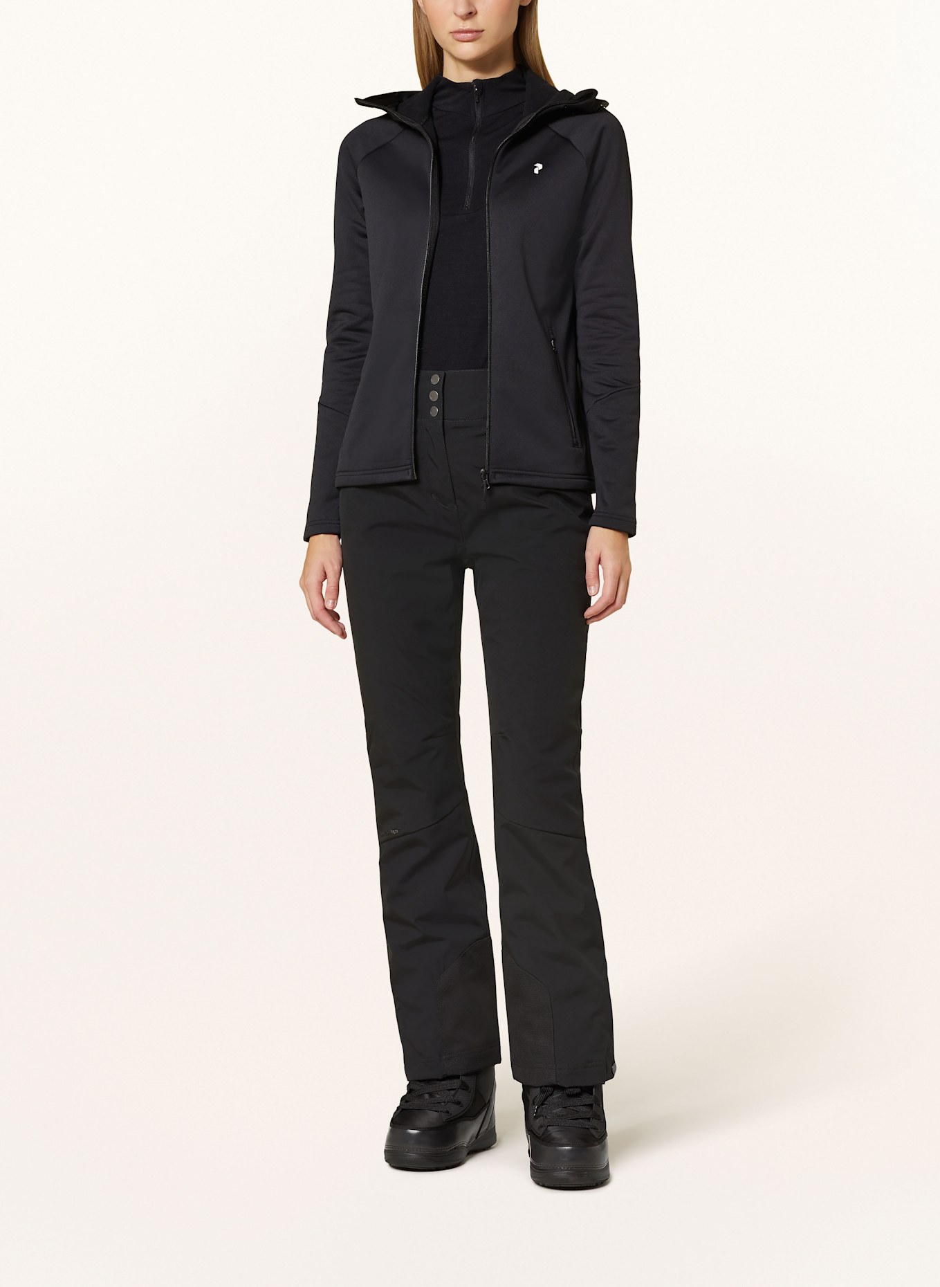 Peak Performance Veste intermédiaire RIDER ZIP HOOD: NOIR