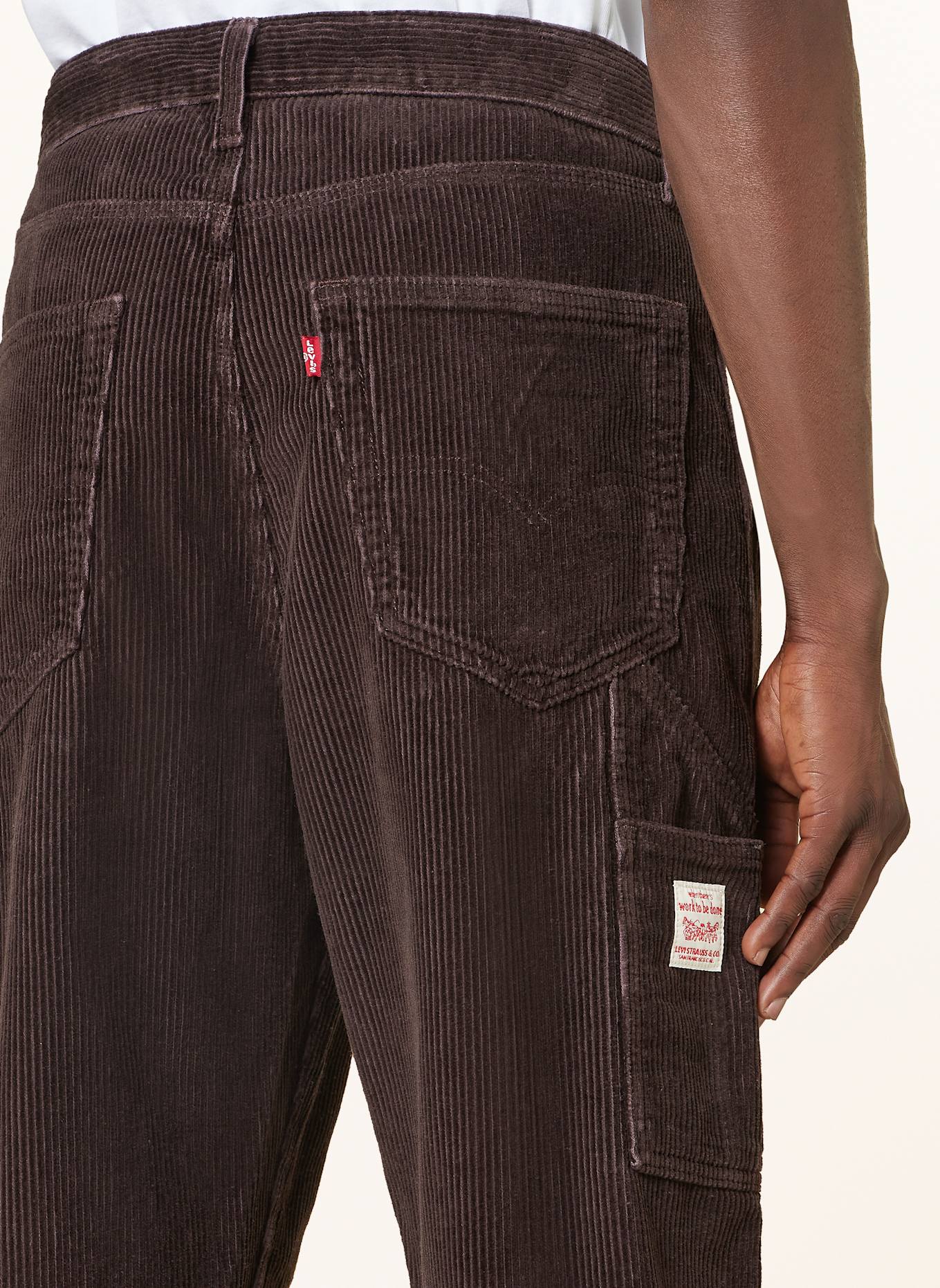 Levi's® Corduroy trousers CARPENTER Loose fit: DARK BROWN