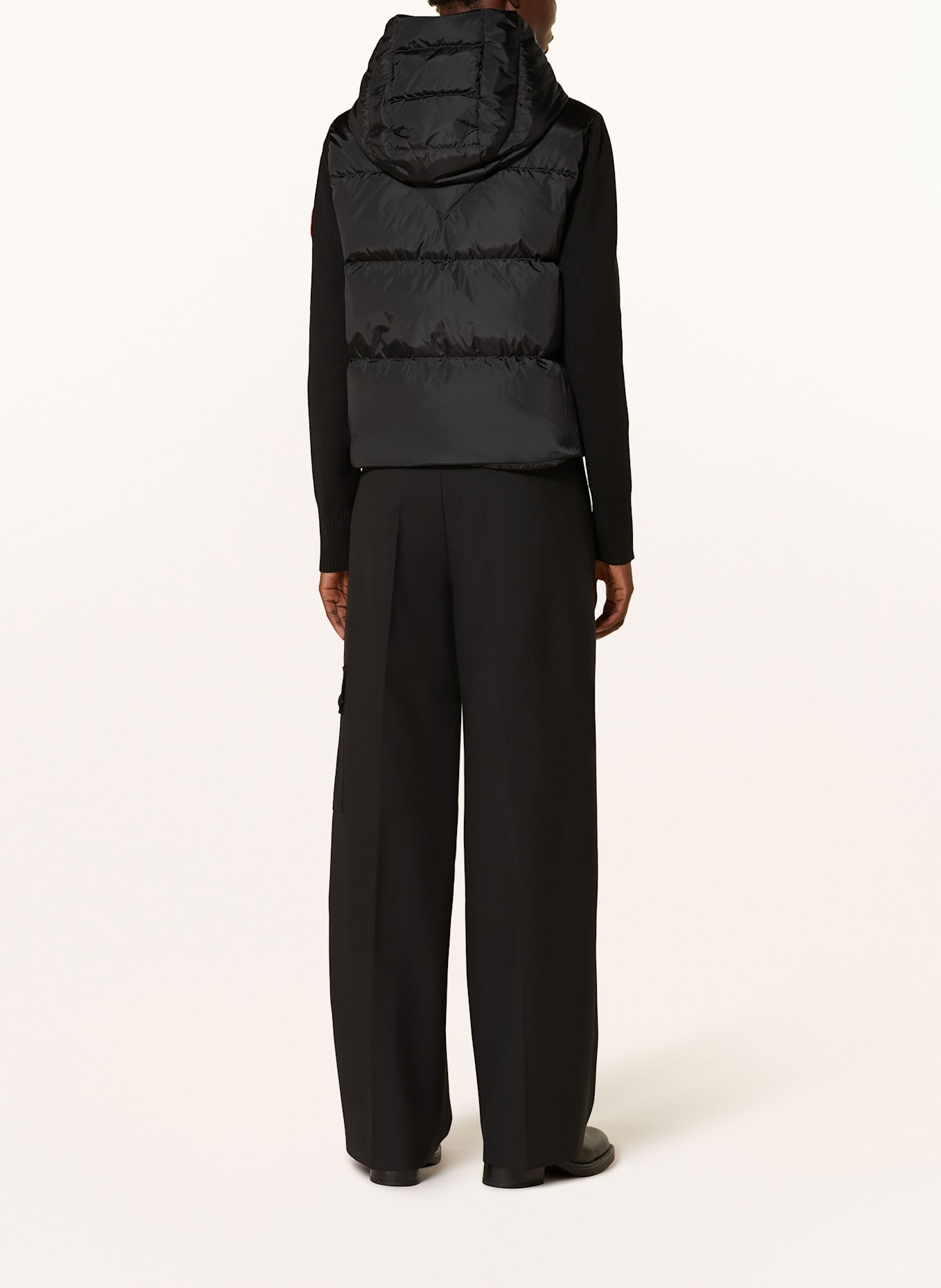 CANADA GOOSE Daunenjacke im Materialmix: SCHWARZ
