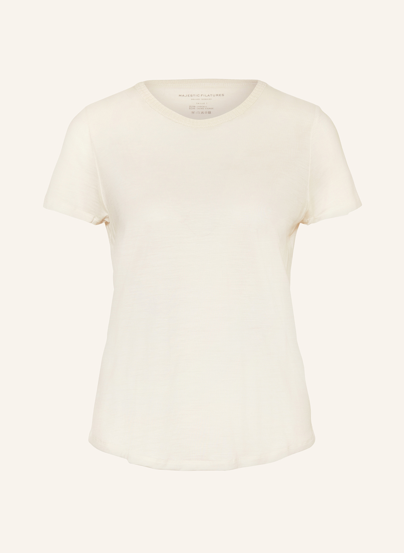 MAJESTIC FILATURES T-shirt, Color: CREAM (Image 1)