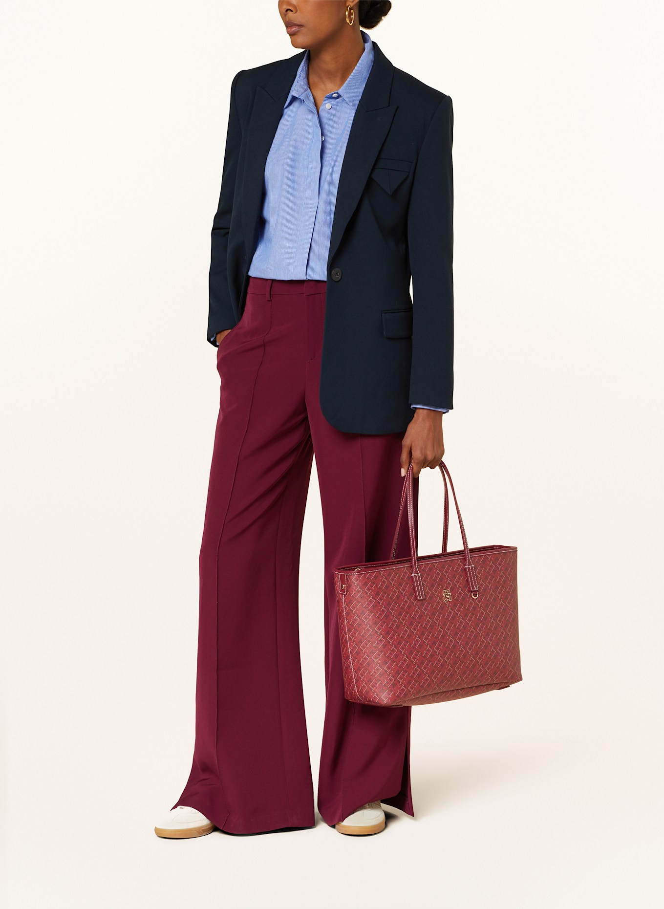 TOMMY HILFIGER Shopper MONOPLAY: ROT / DUNKELROT / ECRU