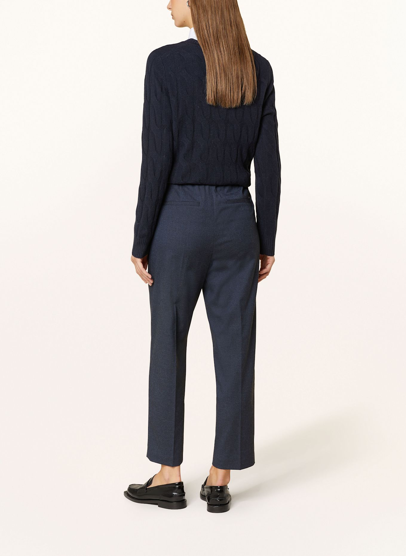 TOMMY HILFIGER Flanellhose: DUNKELBLAU