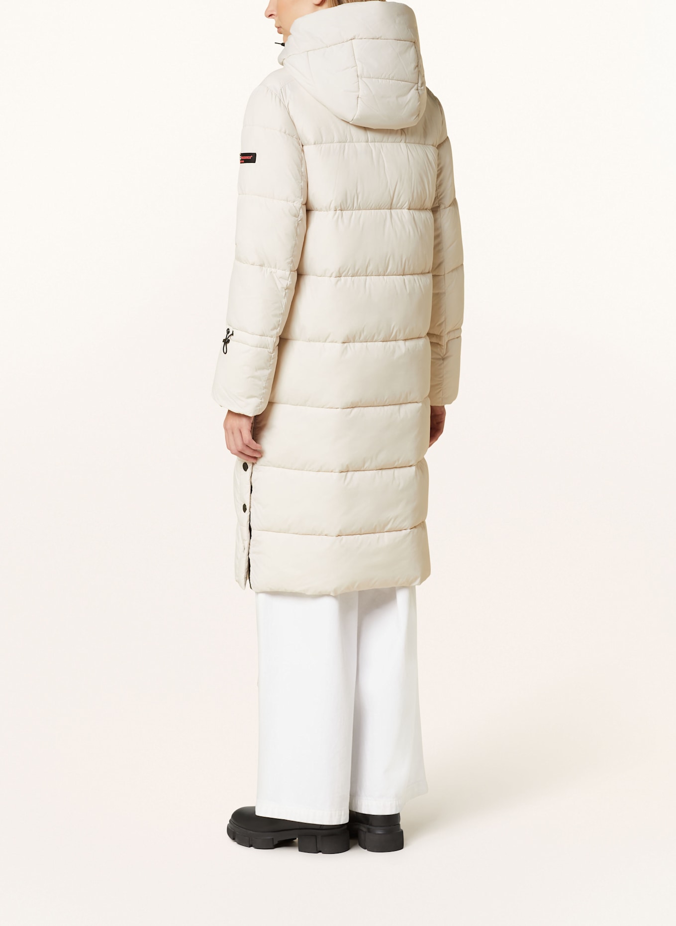 FRIEDA & FREDDIES Quilted coat with removable hood: CREAM