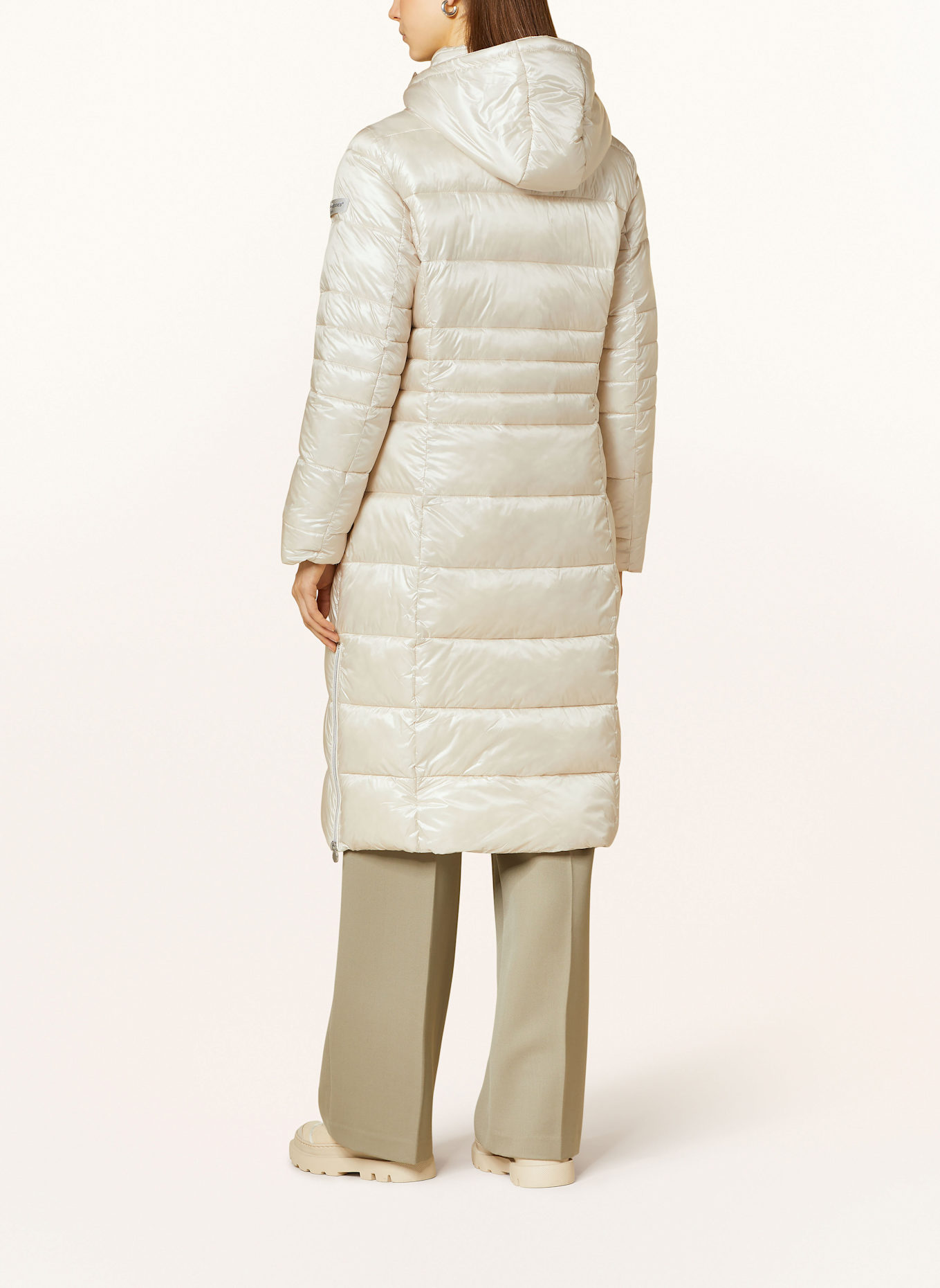 FRIEDA & FREDDIES Steppmantel DALIA LONG2 mit abnehmbarer Kapuze: CREME