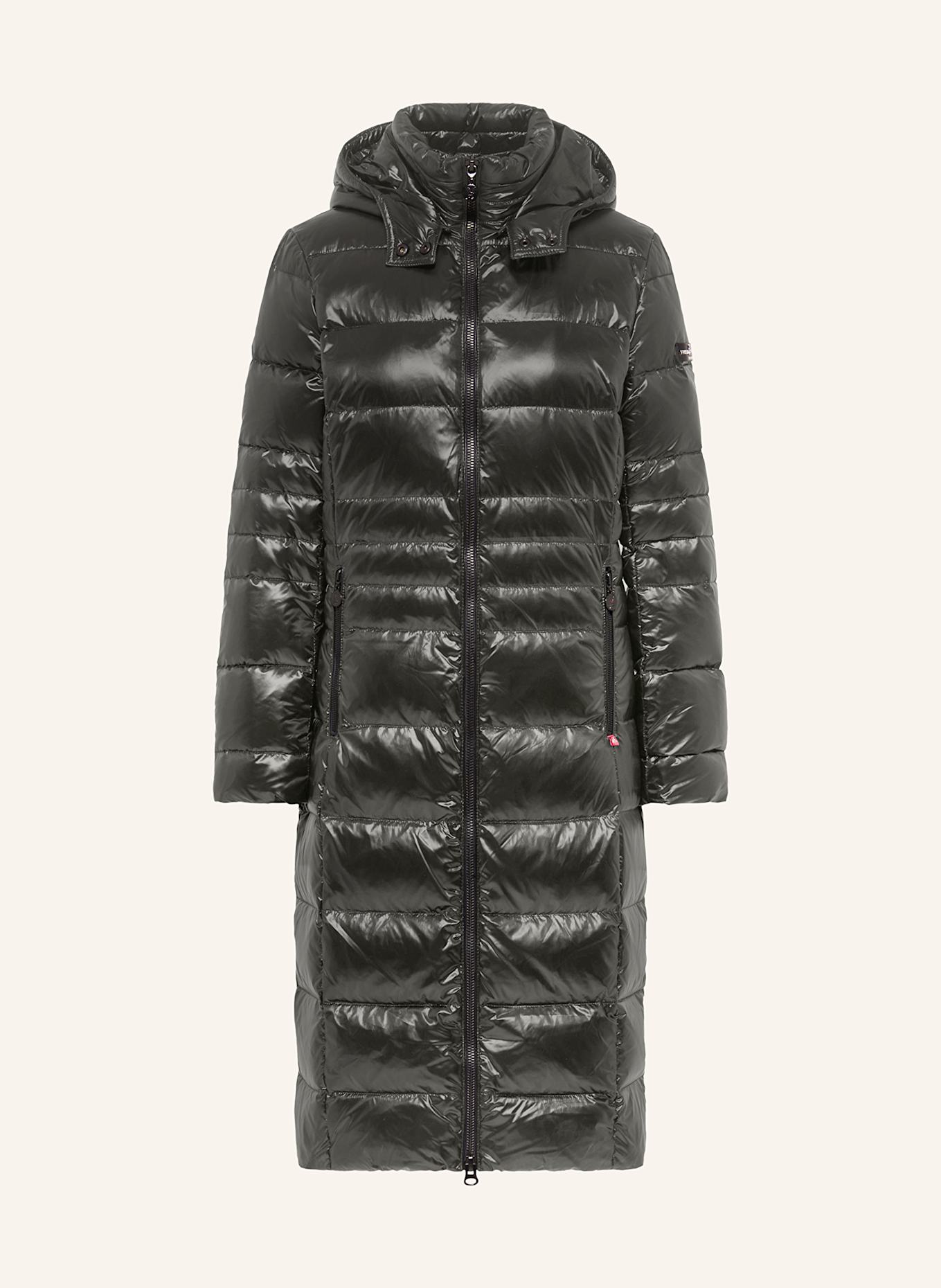 FRIEDA & FREDDIES Steppmantel DALIA LONG2 mit abnehmbarer Kapuze: OLIV