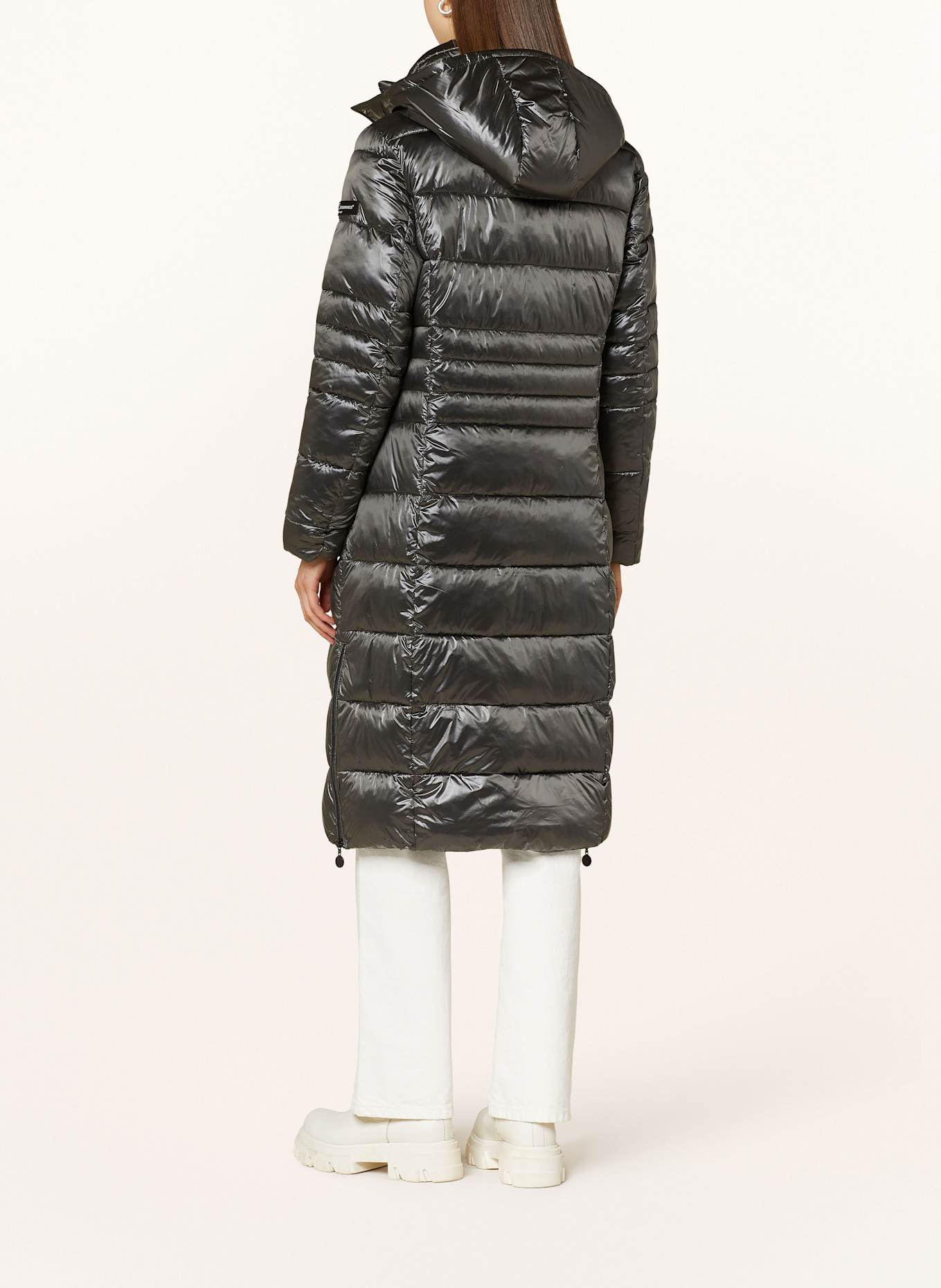 FRIEDA & FREDDIES Steppmantel DALIA LONG2 mit abnehmbarer Kapuze: OLIV