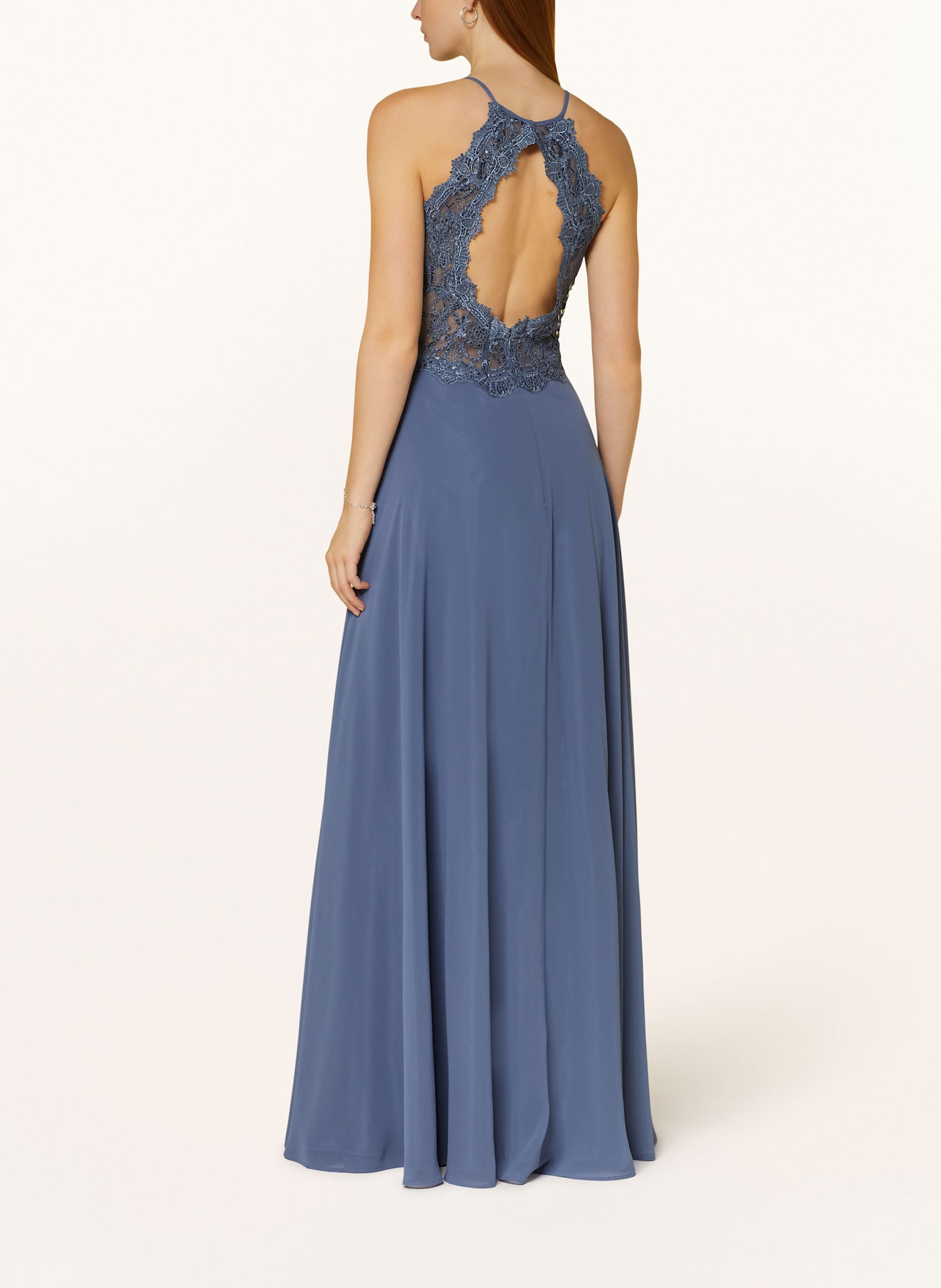 VM Vera Mont Abendkleid mit Spitze und Pailletten: DUNKELBLAU