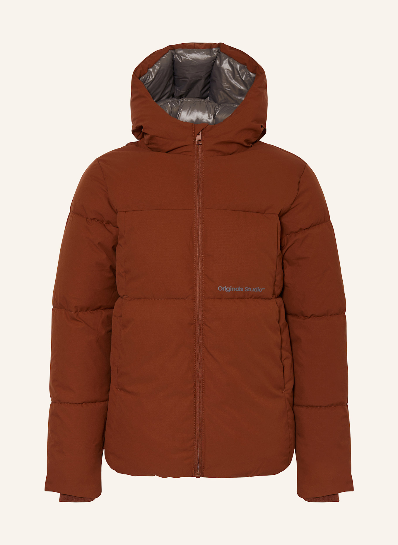 JACK&JONES Prošívaná bunda: HNĚDÁ